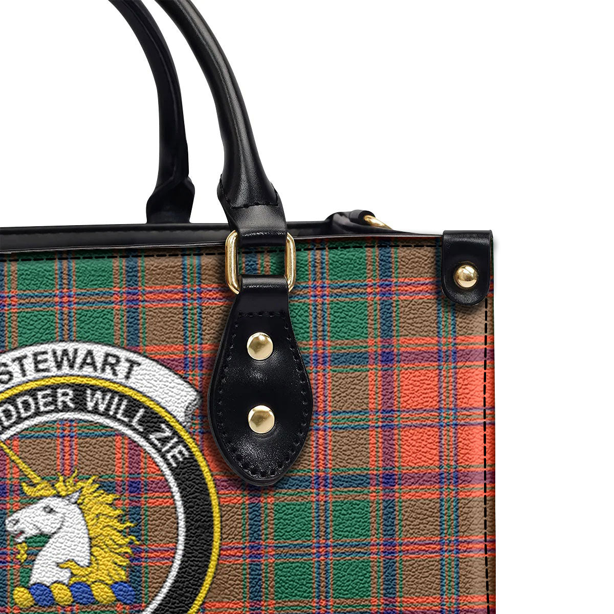 Stewart of Appin Ancient Tartan Crest Leather Handbag