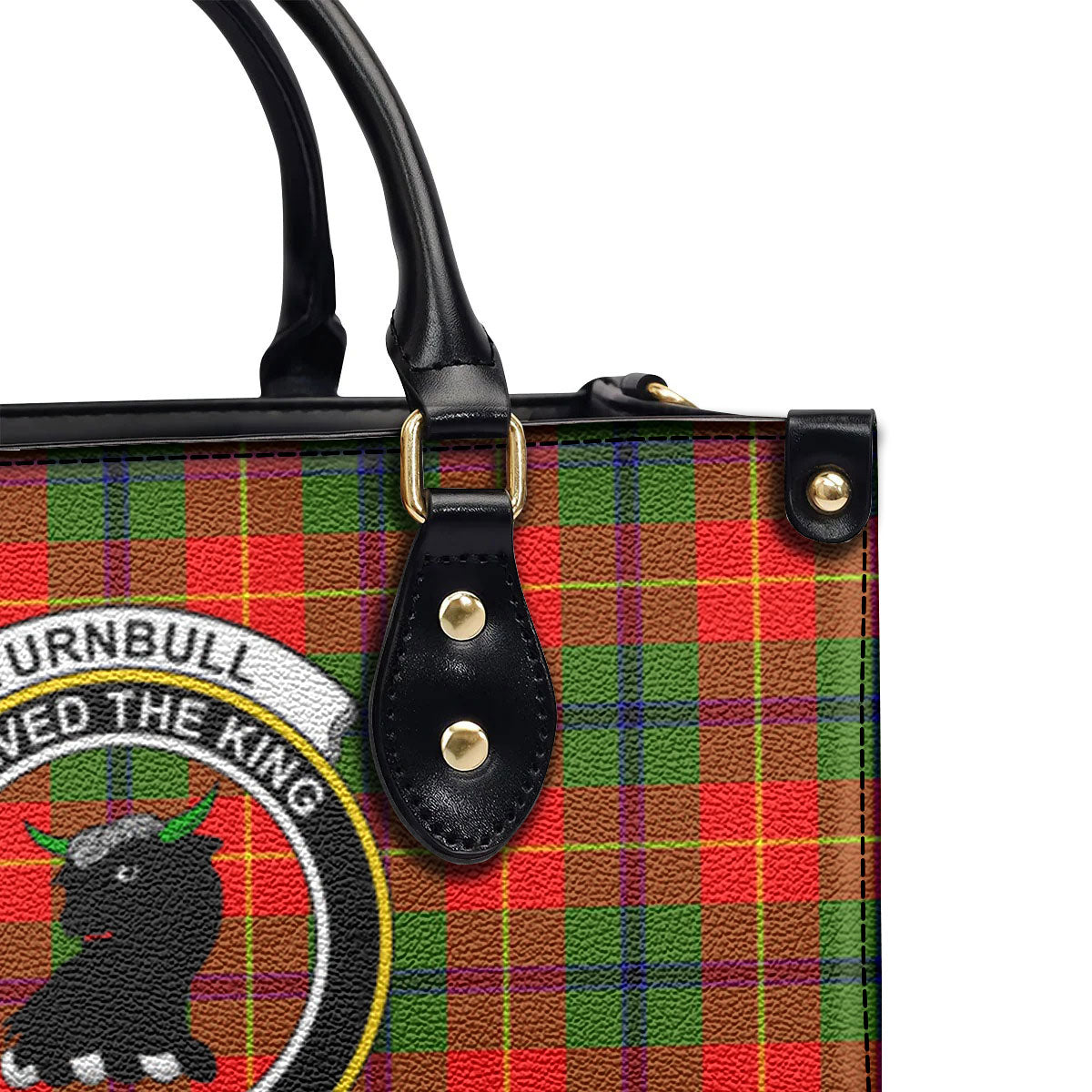 Turnbull Dress Tartan Crest Leather Handbag