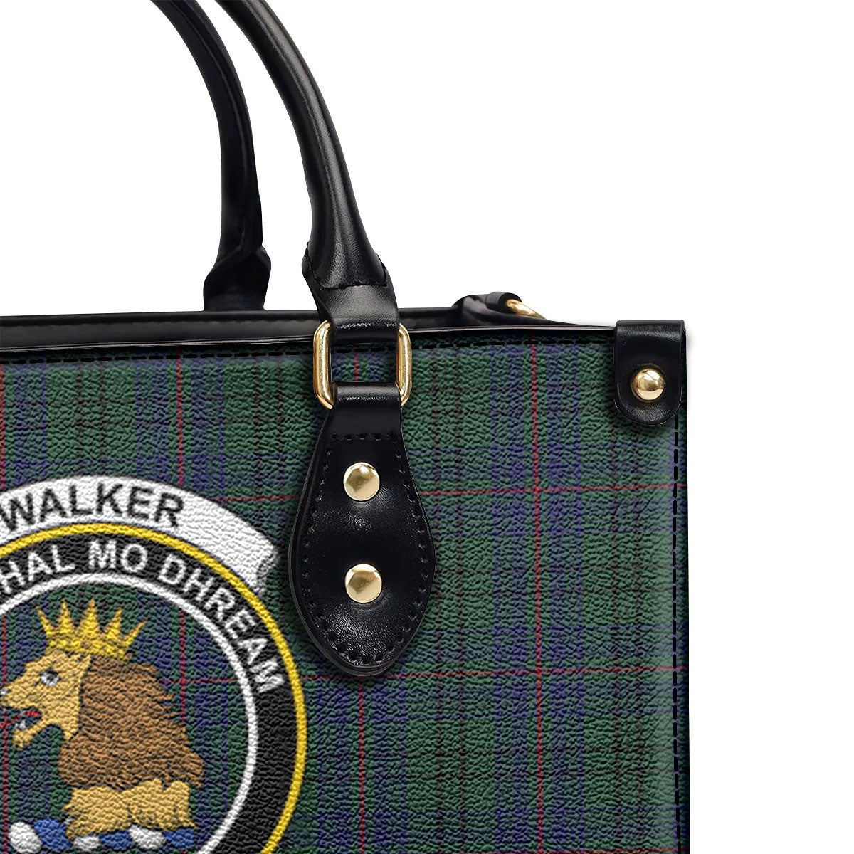 Walker Hunting Tartan Crest Leather Handbag