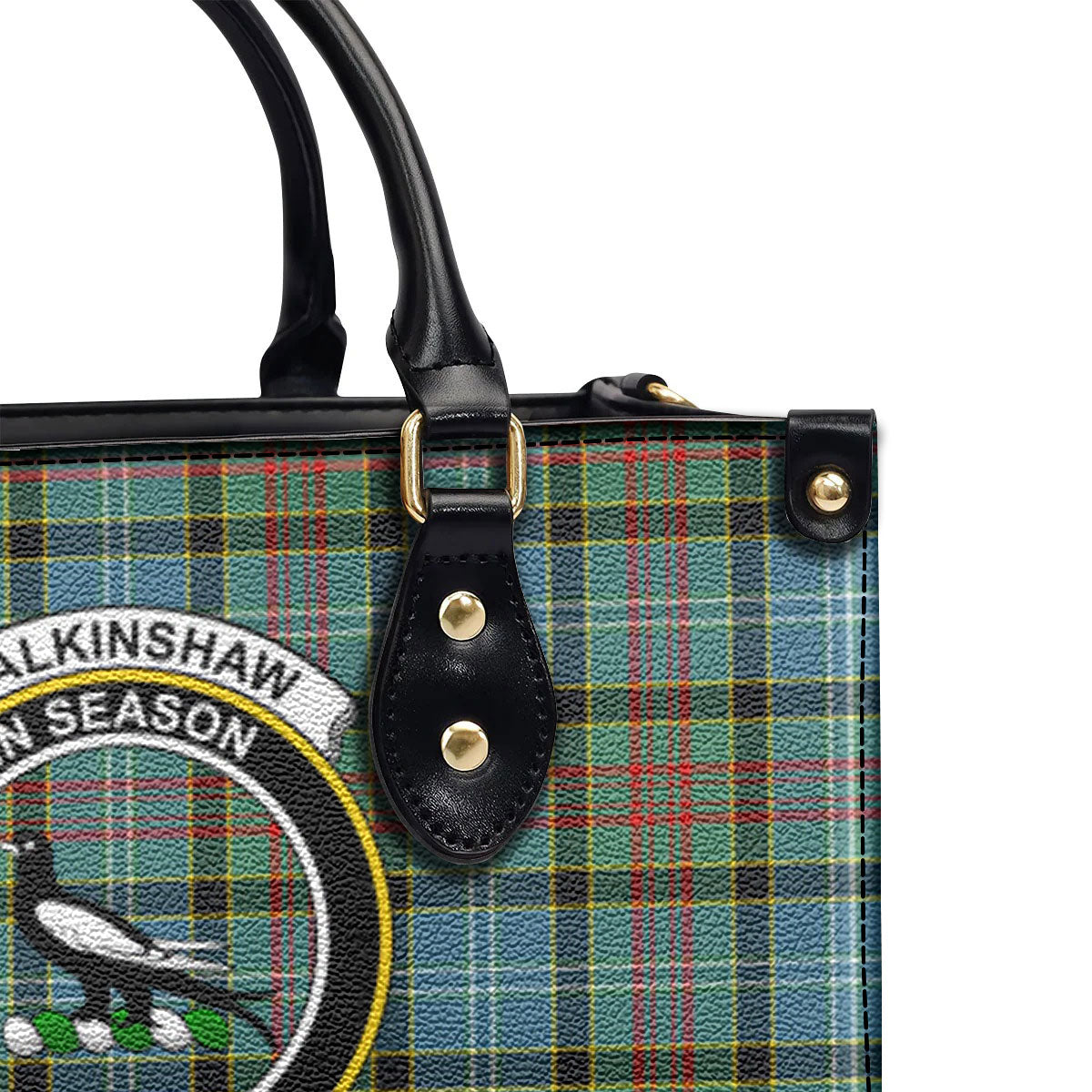 Walkinshaw Tartan Crest Leather Handbag