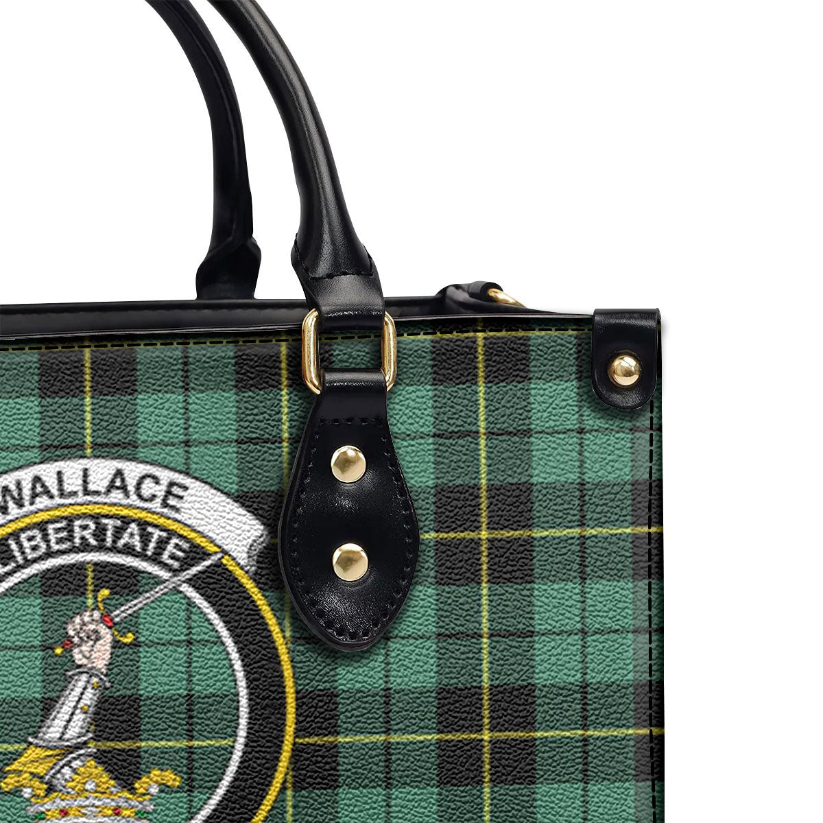 Wallace Hunting Ancient Tartan Crest Leather Handbag