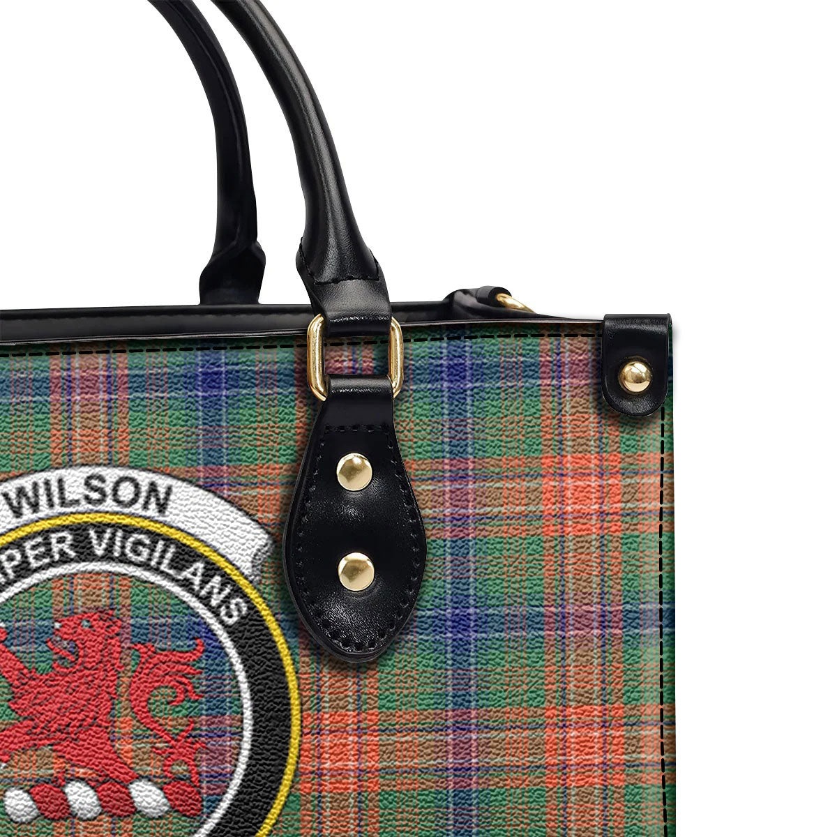 Wilson Ancient Tartan Crest Leather Handbag