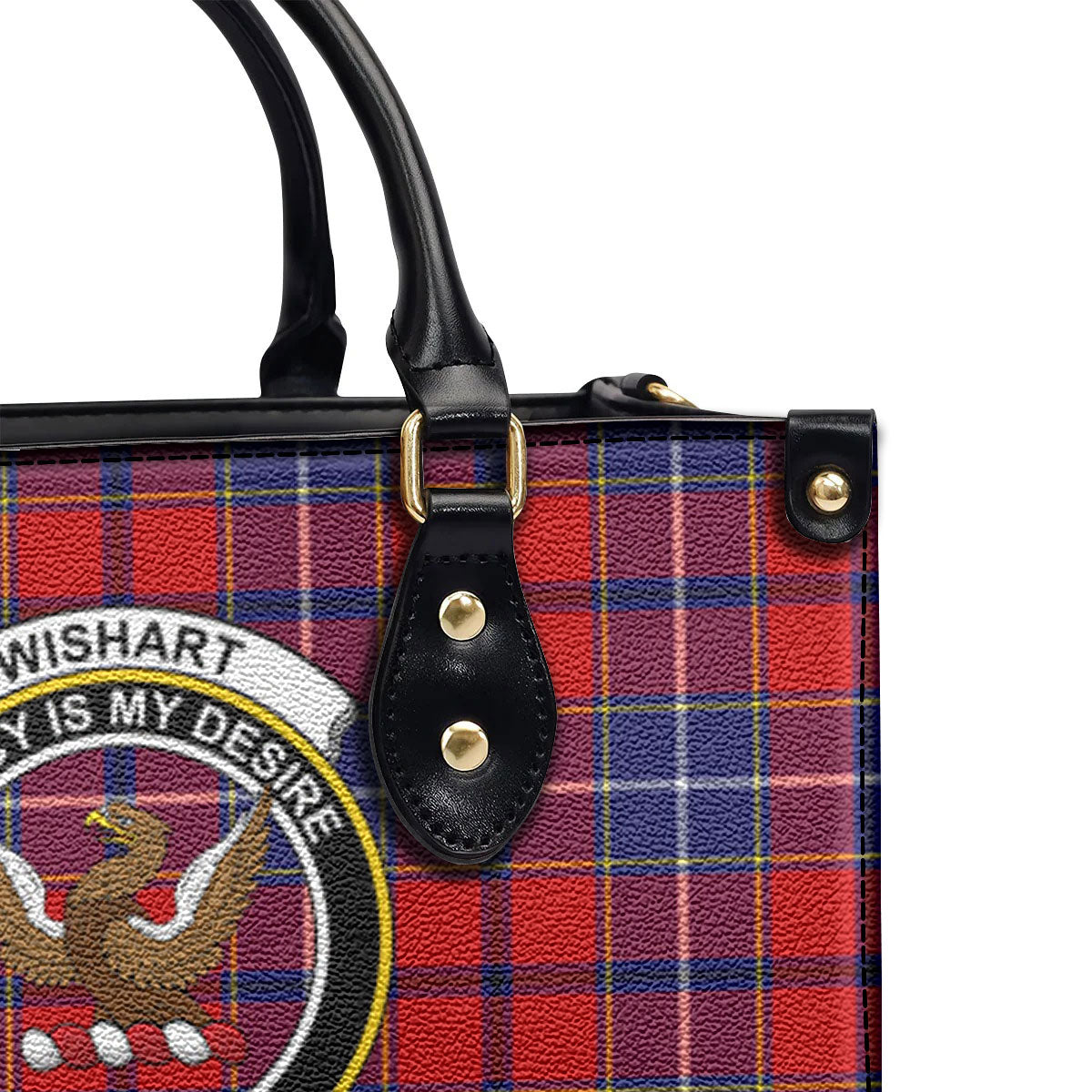 Wishart Dress Tartan Crest Leather Handbag