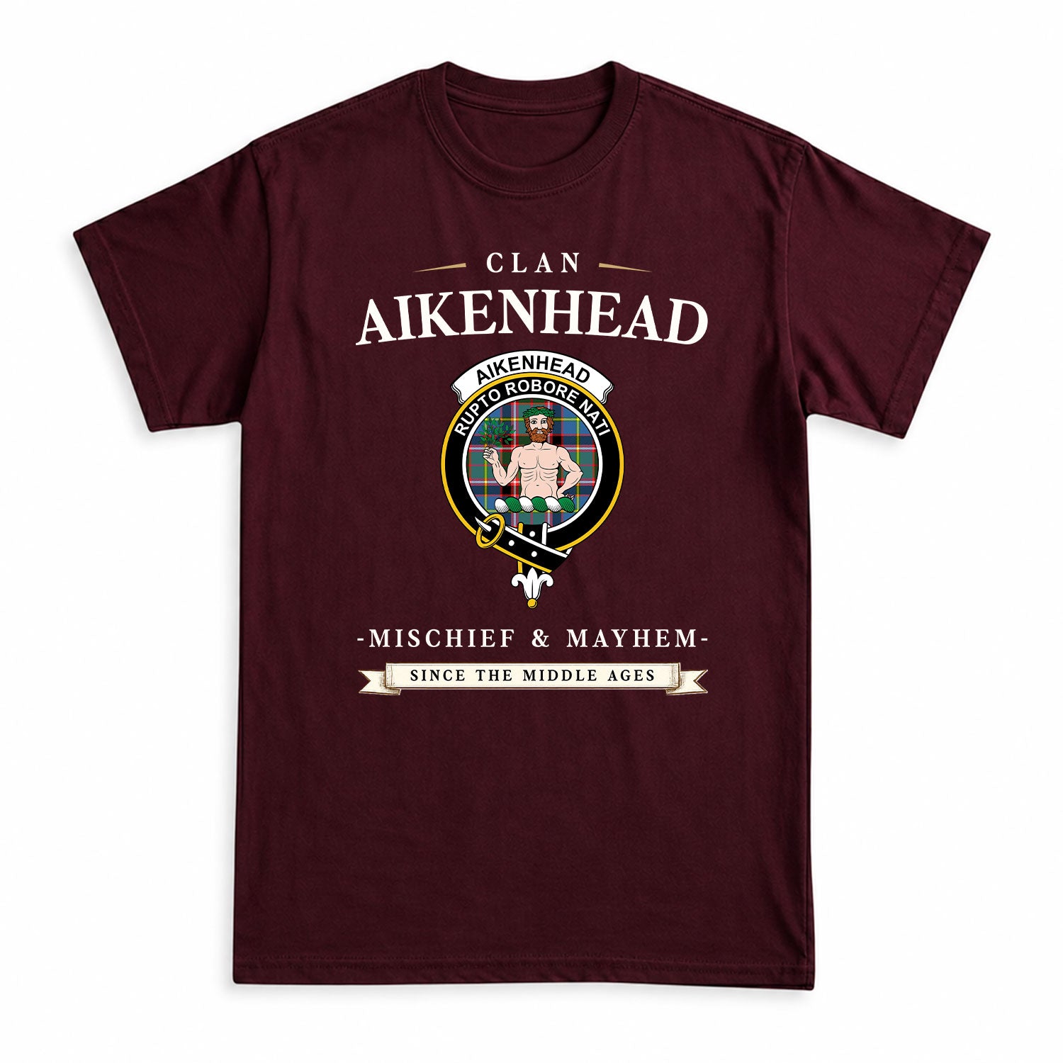 Aikenhead Tartan Crest Mischief and Mayhem T-shirt