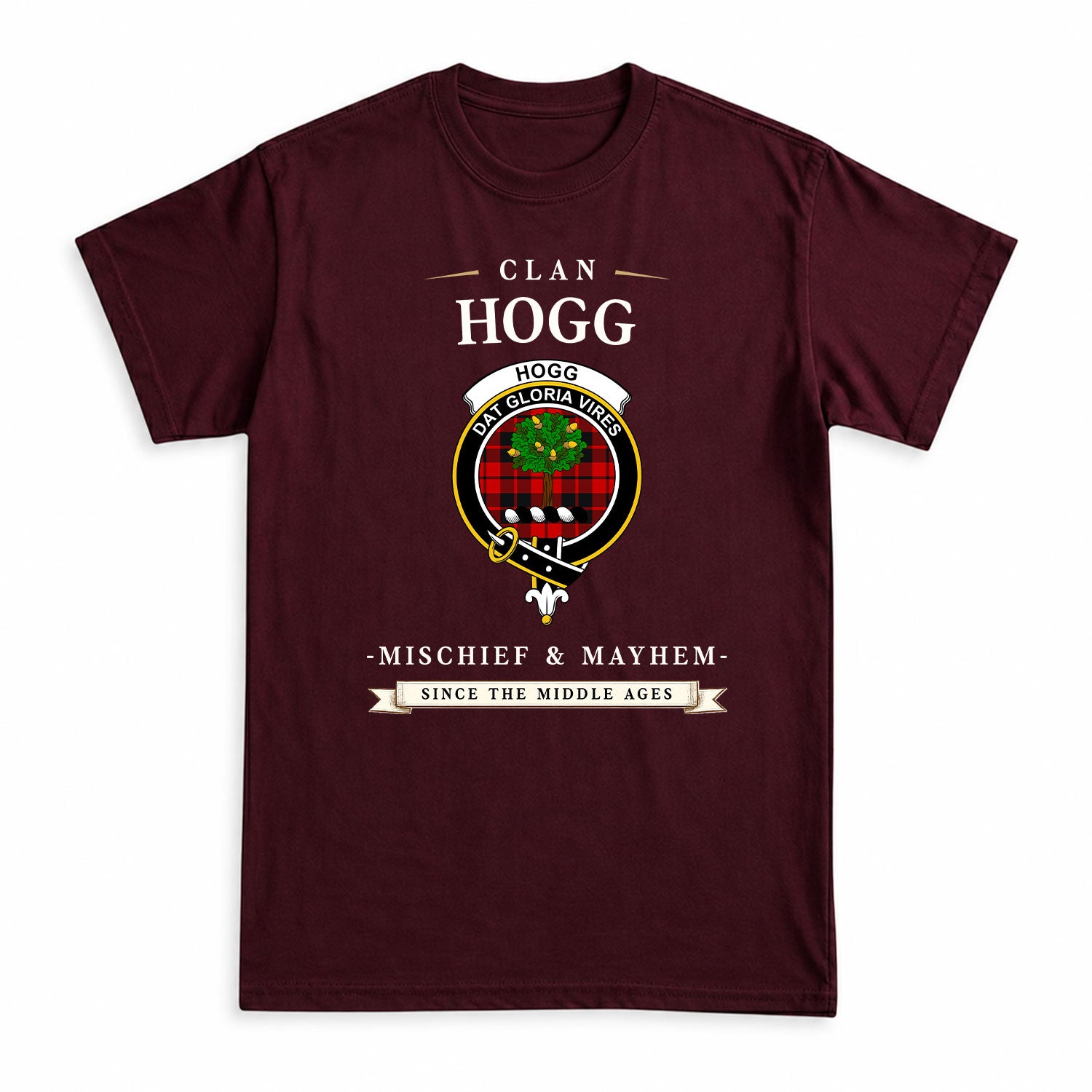 Hogg Tartan Crest Mischief and Mayhem T-shirt