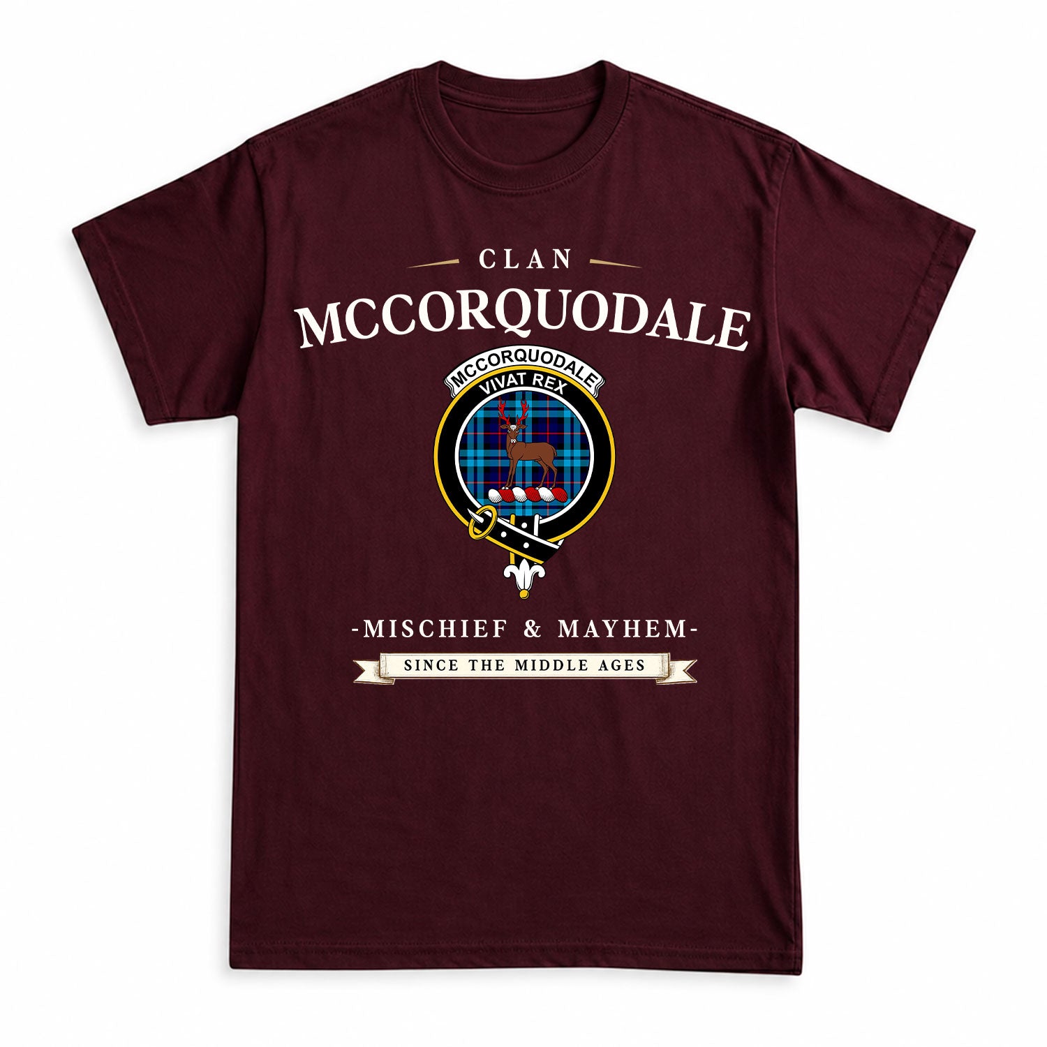 McCorquodale Tartan Crest Mischief and Mayhem T-shirt