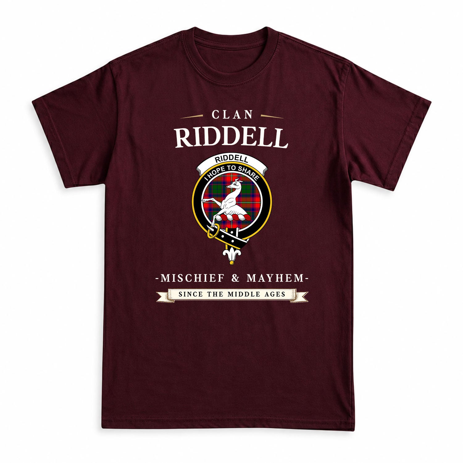 Riddell Tartan Crest Mischief and Mayhem T-shirt