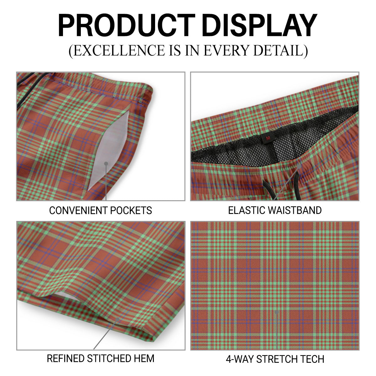 MacGillivray Hunting Ancient Tartan Crest Men's Beach Shorts