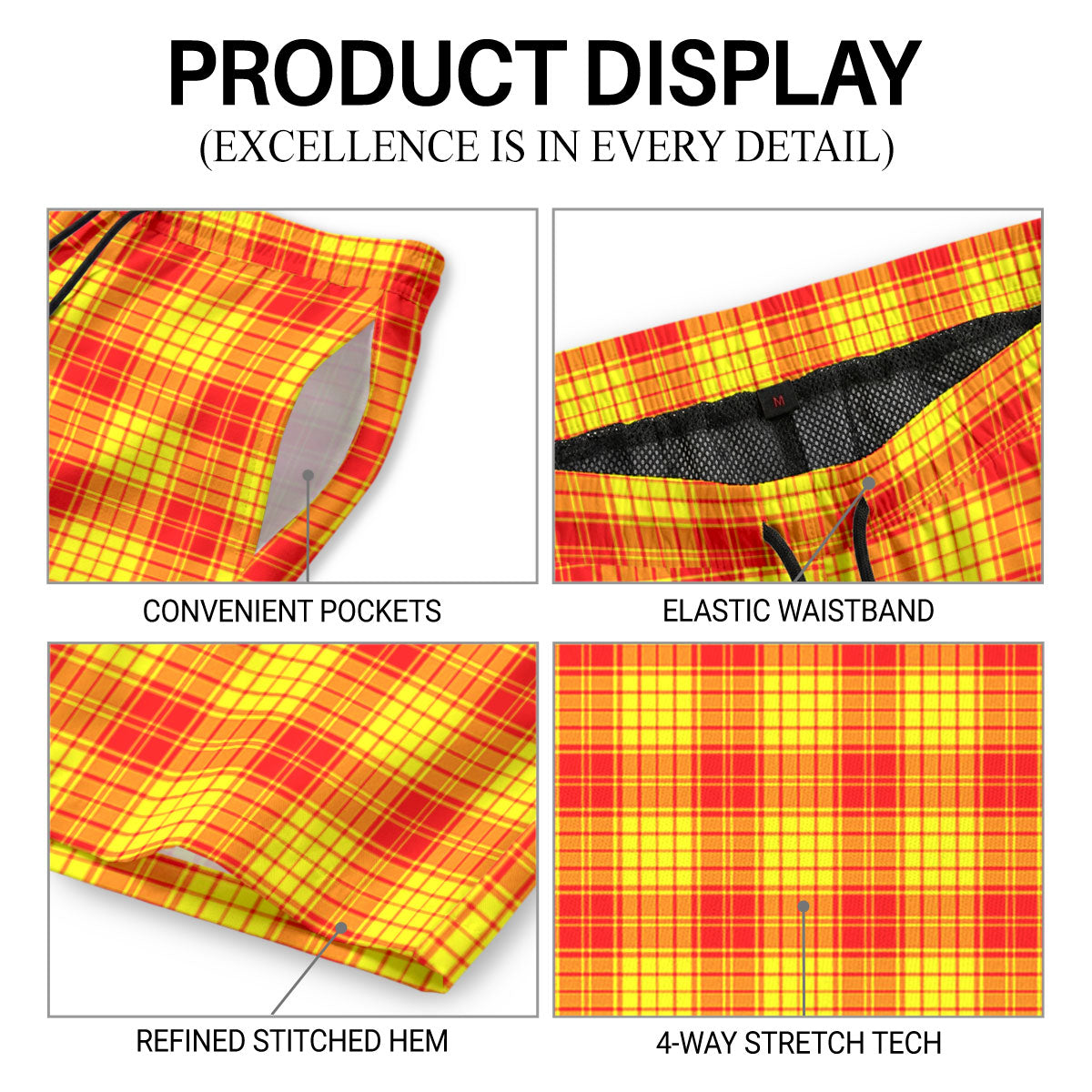 MacMillan Clan Tartan Crest Men's Beach Shorts