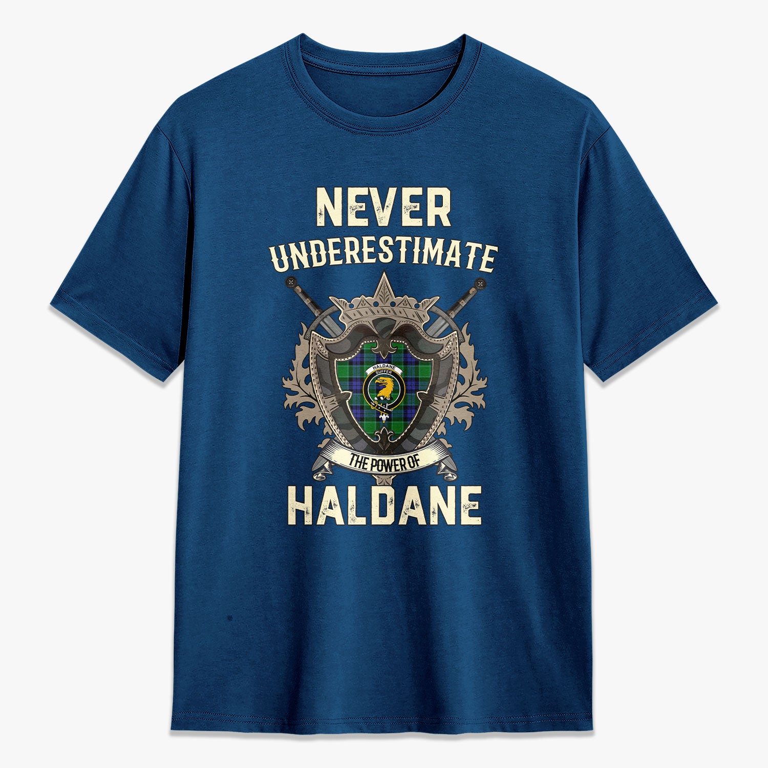 Haldane Tartan Crest 2D T-shirt - Never Underestimate Style