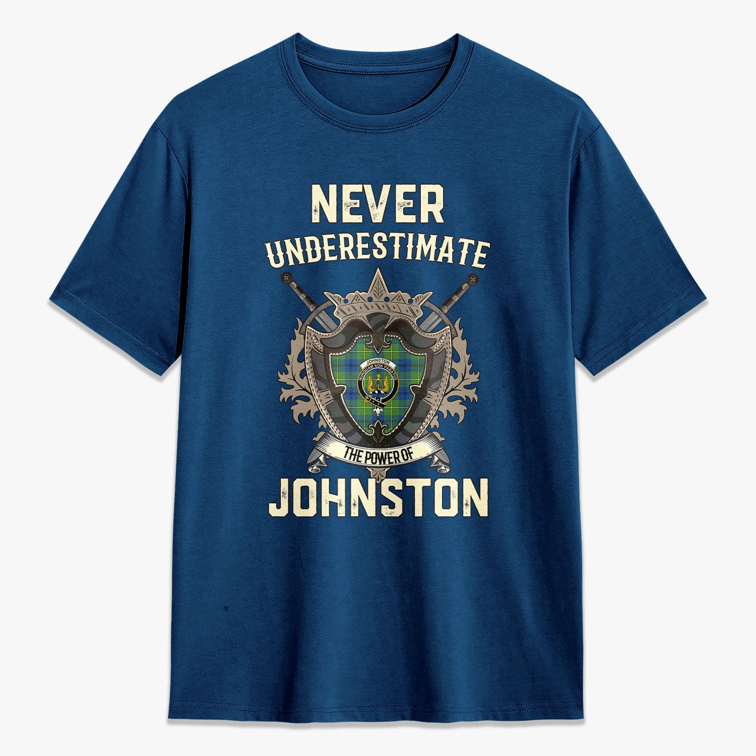Johnston Ancient Tartan Crest 2D T-shirt - Never Underestimate Style