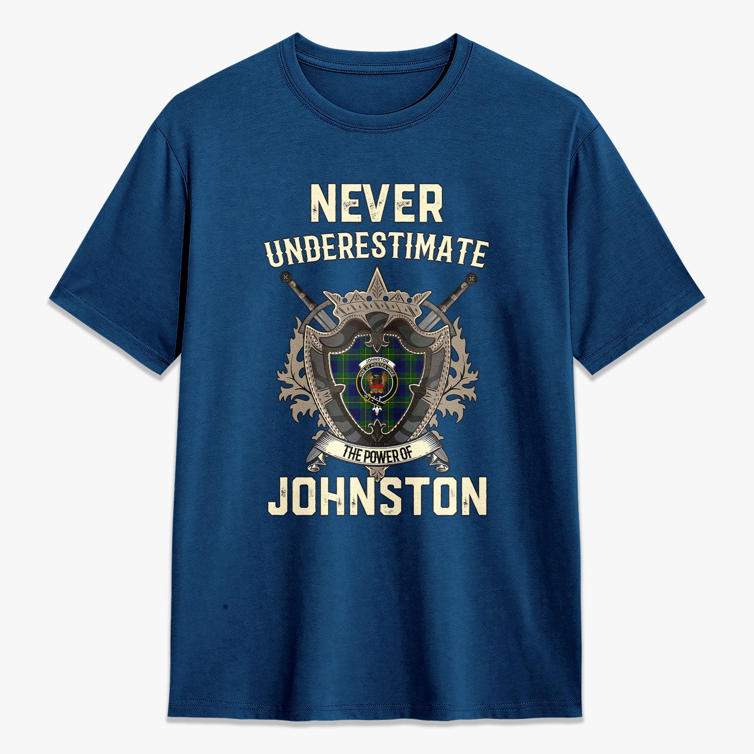 Johnston of Caskieben Tartan Crest 2D T-shirt - Never Underestimate Style