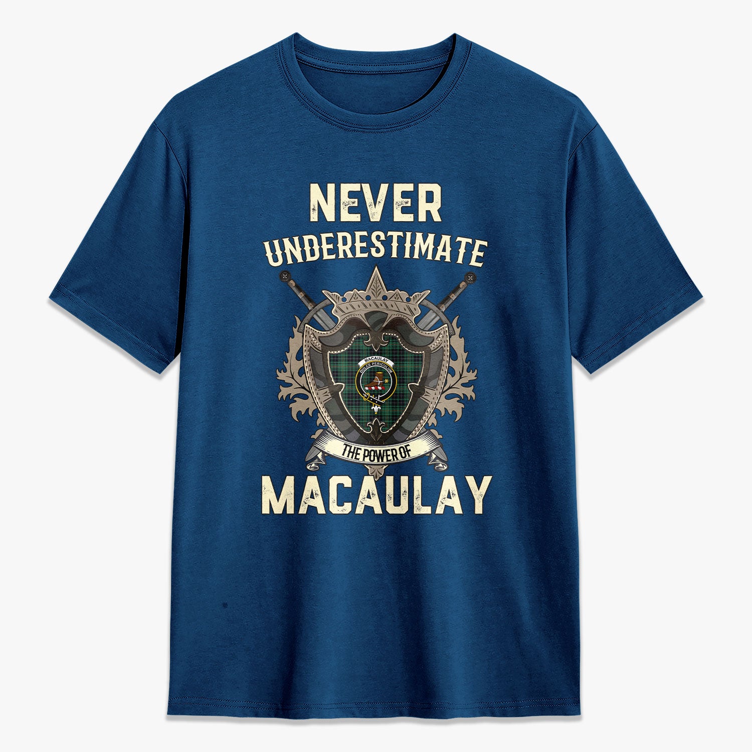 MacAulay Hunting Ancient Tartan Crest 2D T-shirt - Never Underestimate Style