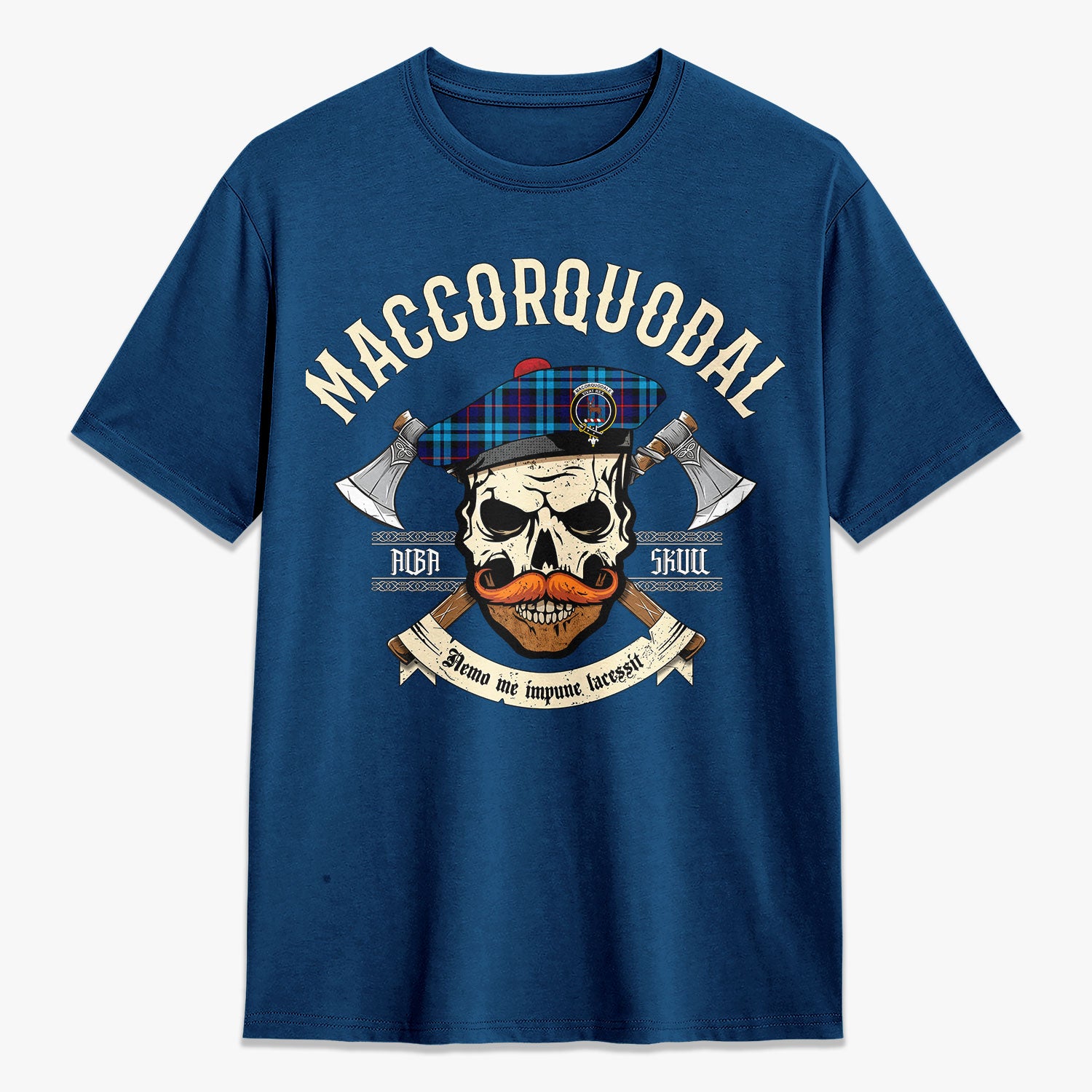 MacCorquodale Tartan Crest 2D T-shirt - Alba Skull Style