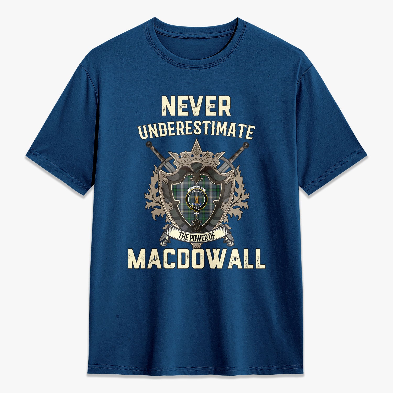MacDowall Tartan Crest 2D T-shirt - Never Underestimate Style