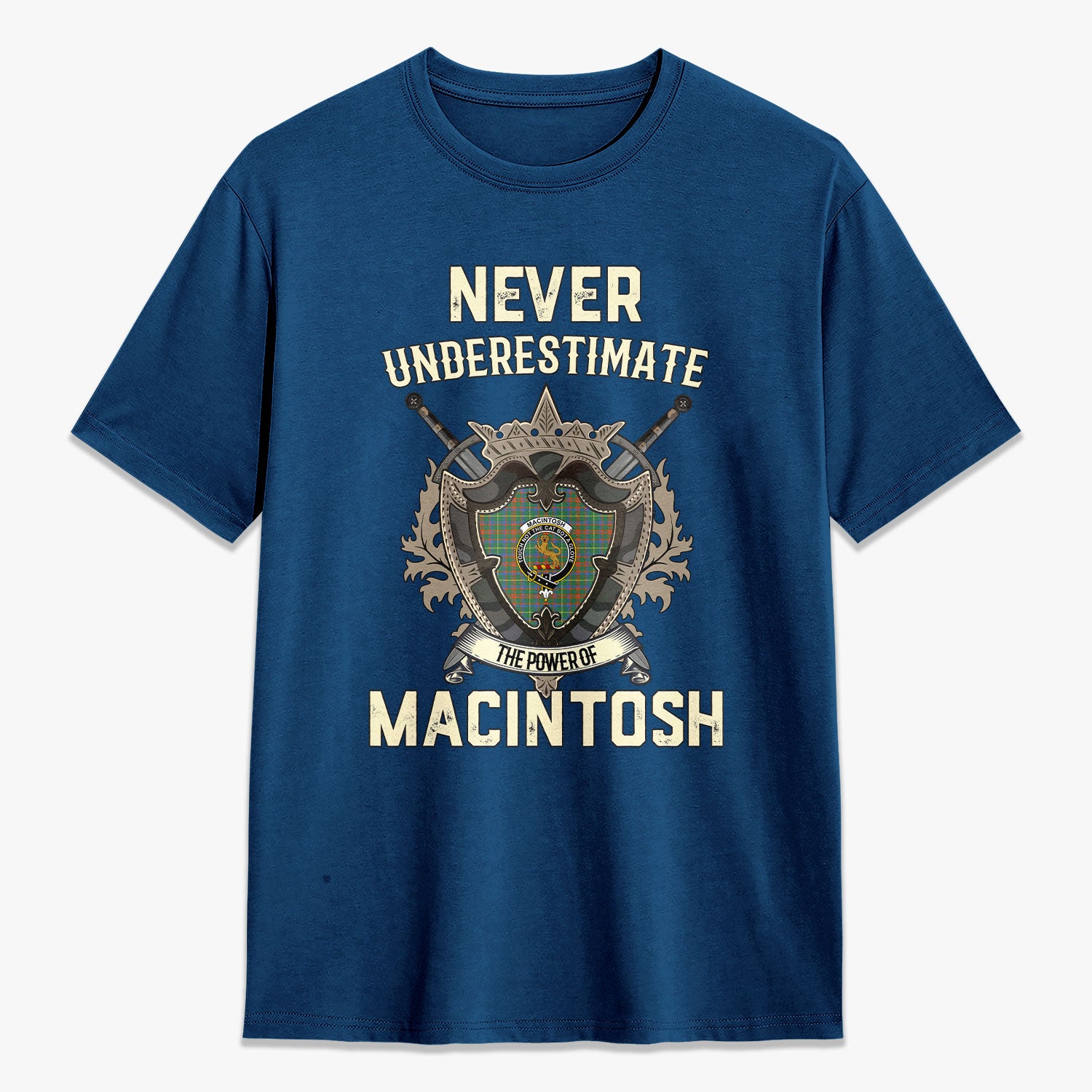 MacIntosh Hunting Ancient Tartan Crest 2D T-shirt - Never Underestimate Style