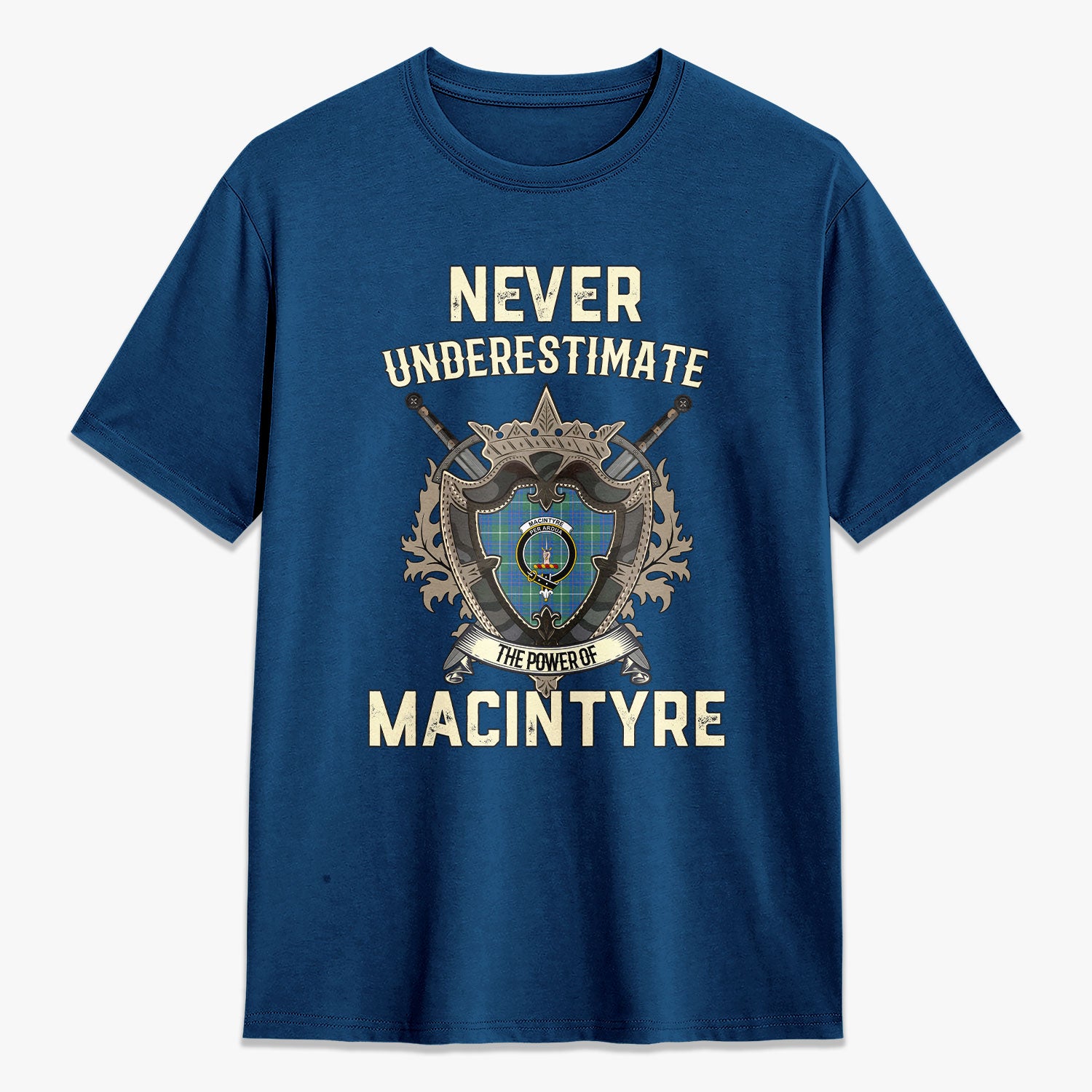 MacIntyre Hunting Ancient Tartan Crest 2D T-shirt - Never Underestimate Style
