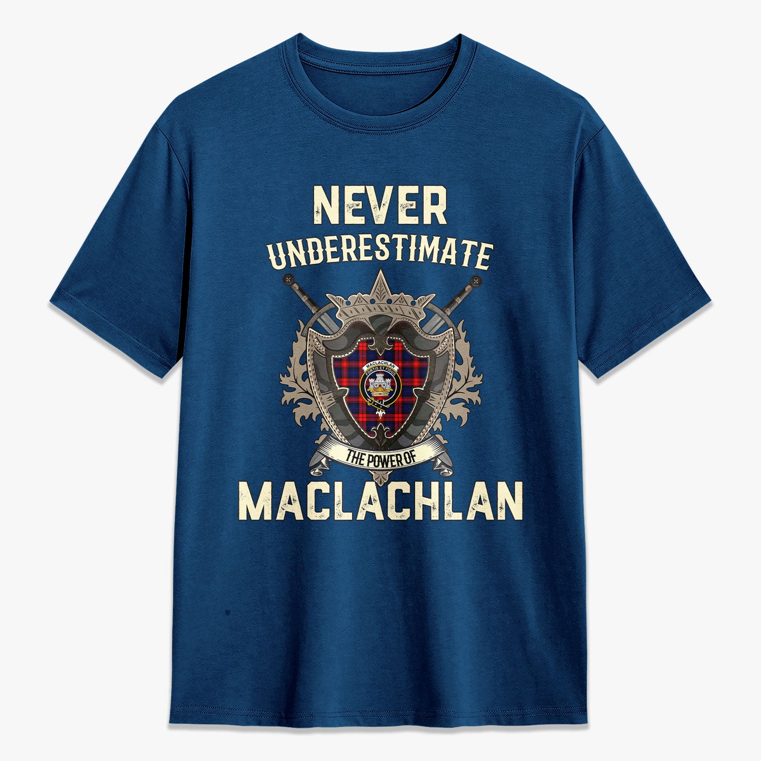 MacLachlan Modern Tartan Crest 2D T-shirt - Never Underestimate Style