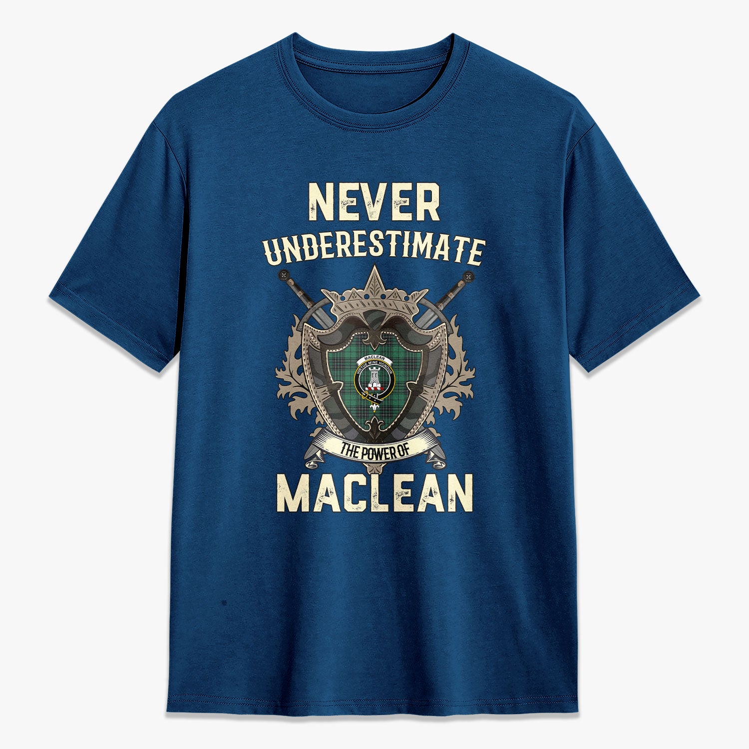 MacLean Hunting Ancient Tartan Crest 2D T-shirt - Never Underestimate Style