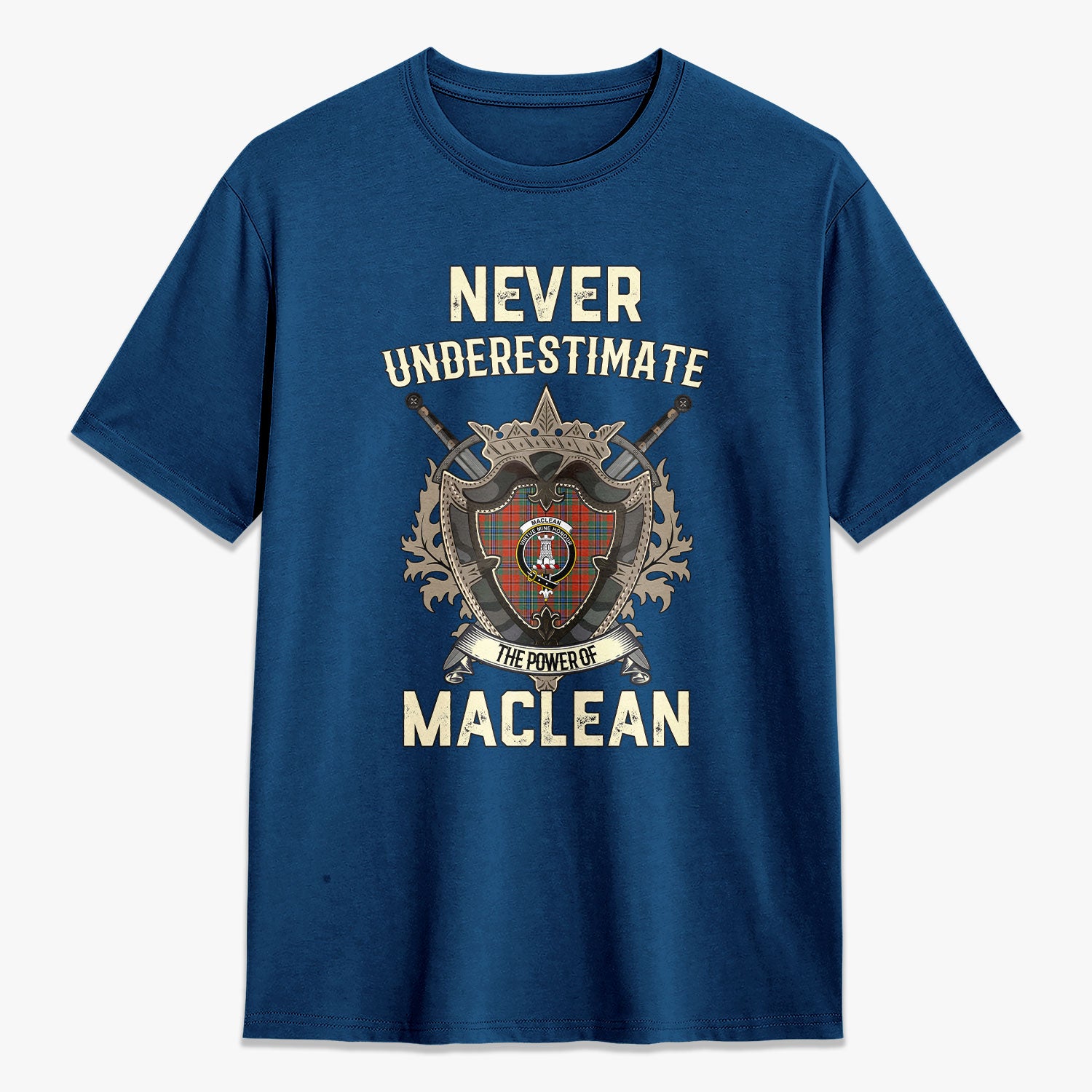 MacLean of Duart Ancient Tartan Crest 2D T-shirt - Never Underestimate Style