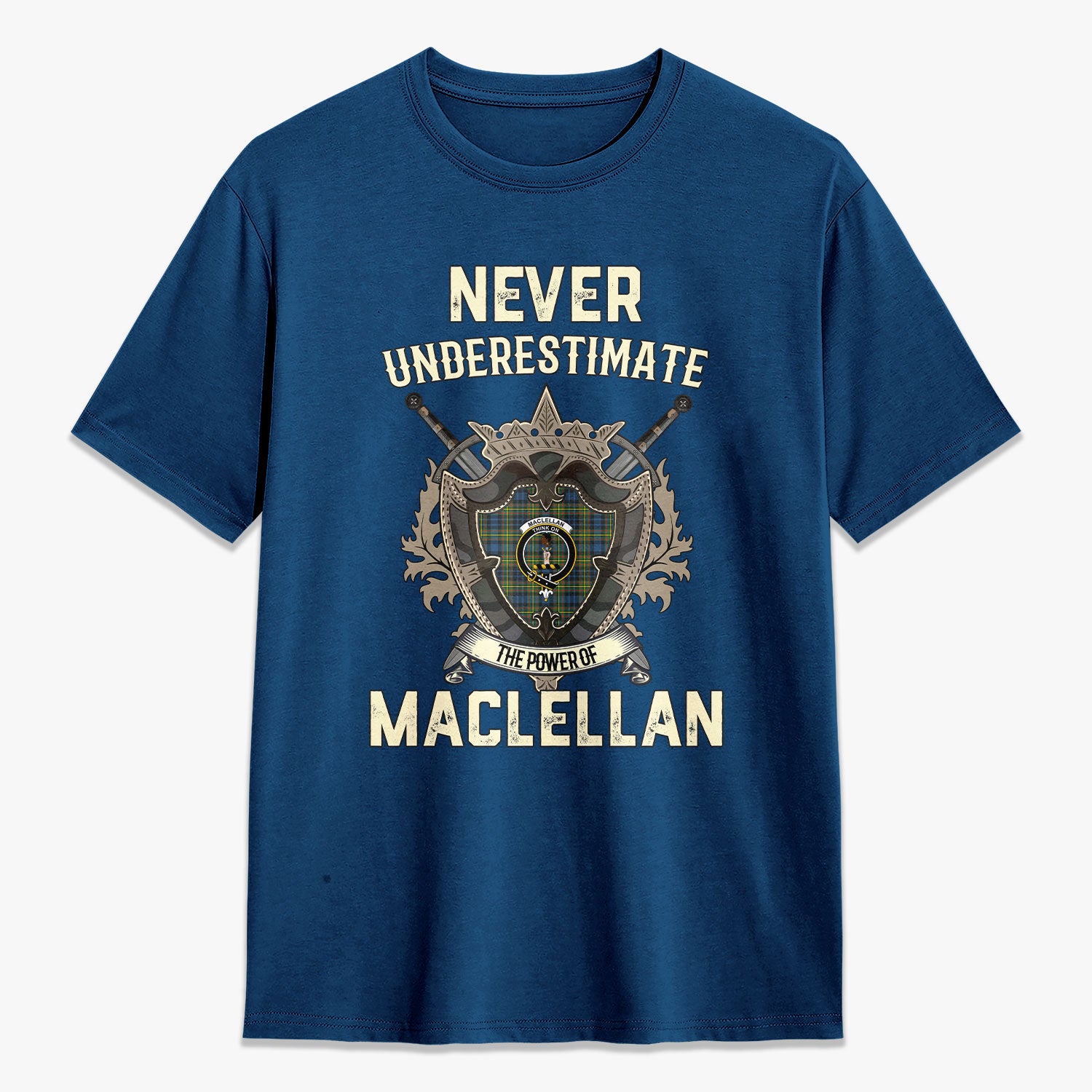 MacLellan Ancient Tartan Crest 2D T-shirt - Never Underestimate Style