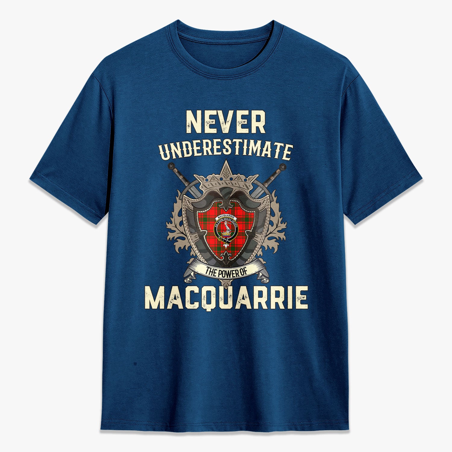 MacQuarrie Tartan Crest 2D T-shirt - Never Underestimate Style