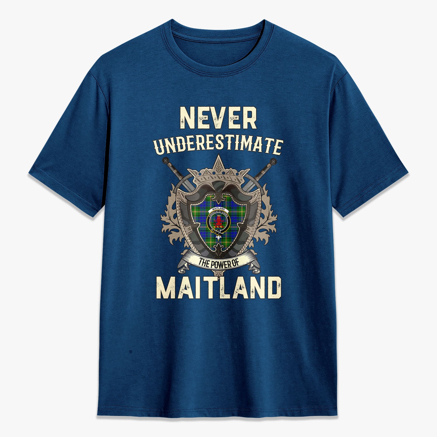 Maitland Tartan Crest 2D T-shirt - Never Underestimate Style