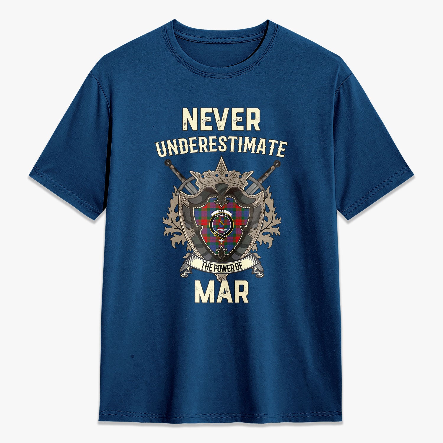 Mar Tartan Crest 2D T-shirt - Never Underestimate Style