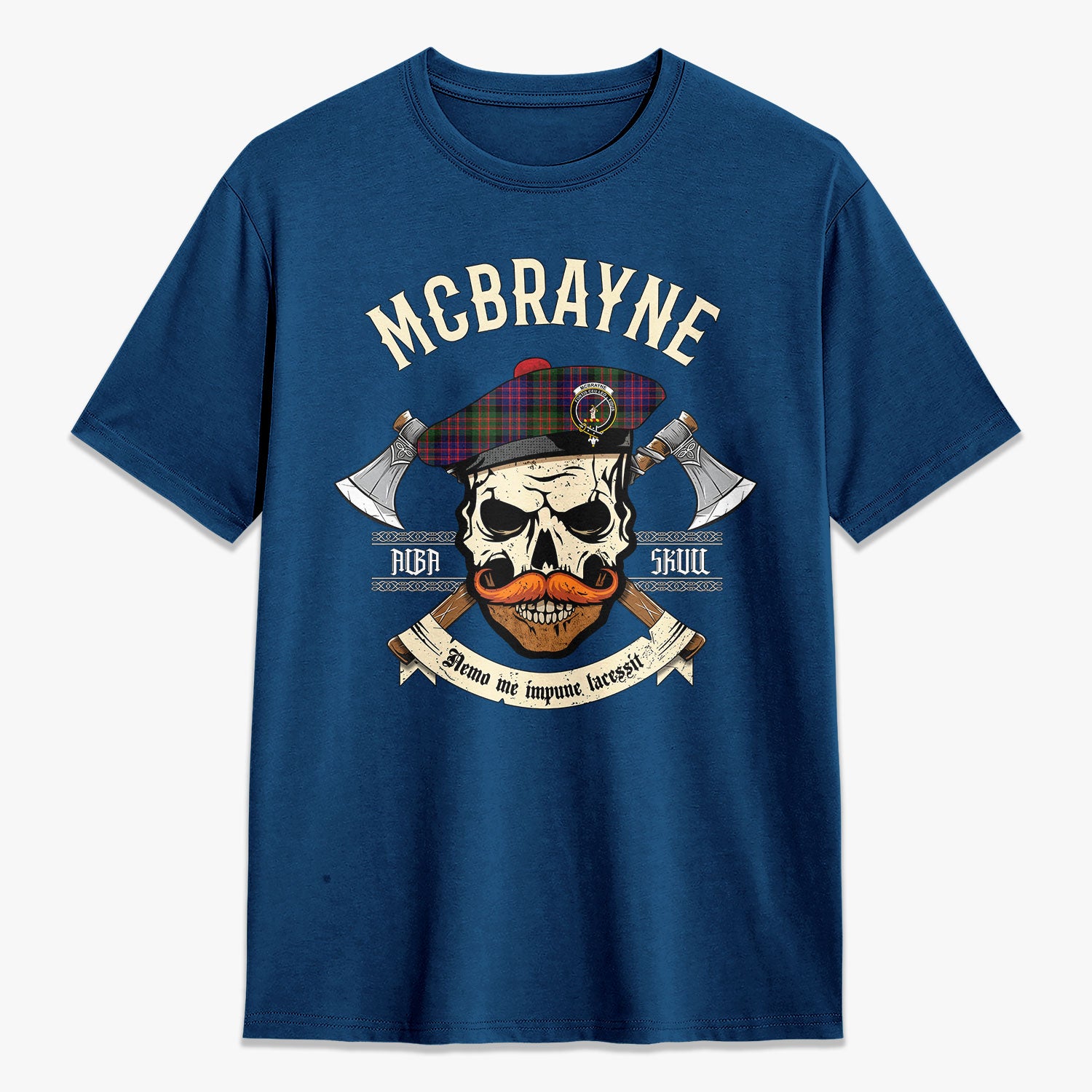 McBrayne Tartan Crest 2D T-shirt - Alba Skull Style