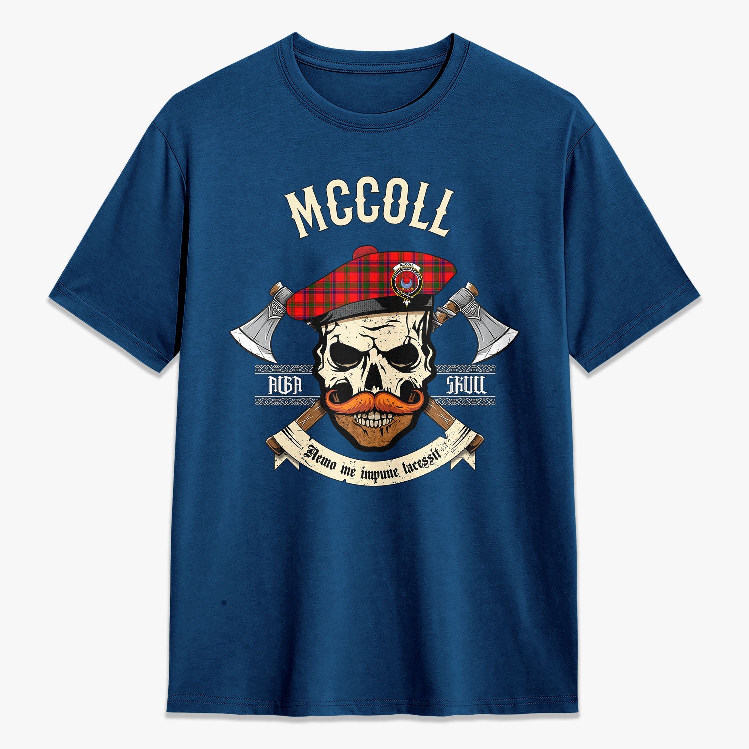 McColl Tartan Crest 2D T-shirt - Alba Skull Style