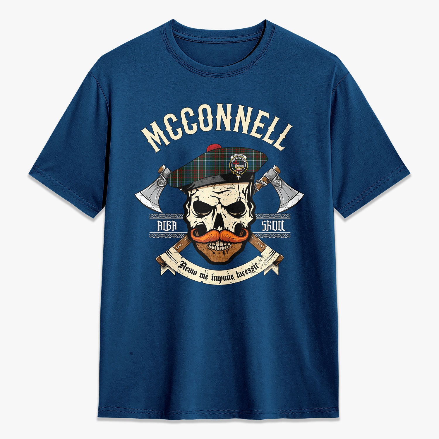 McConnell Tartan Crest 2D T-shirt - Alba Skull Style