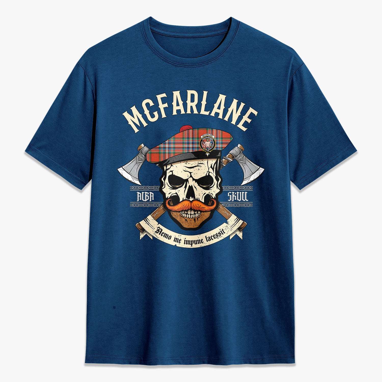 McFarlane Ancient Tartan Crest 2D T-shirt - Alba Skull Style