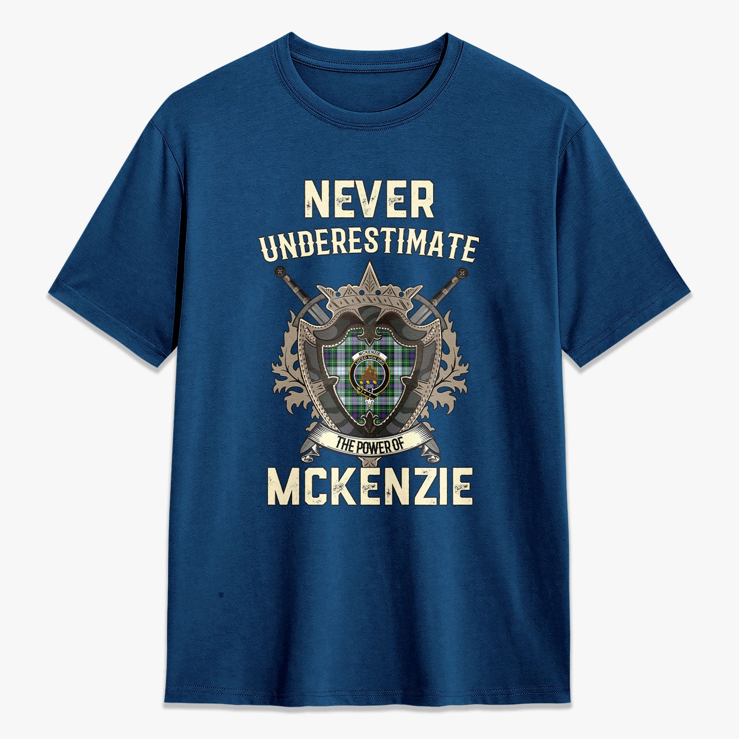 McKenzie Dress Modern Tartan Crest 2D T-shirt - Never Underestimate Style