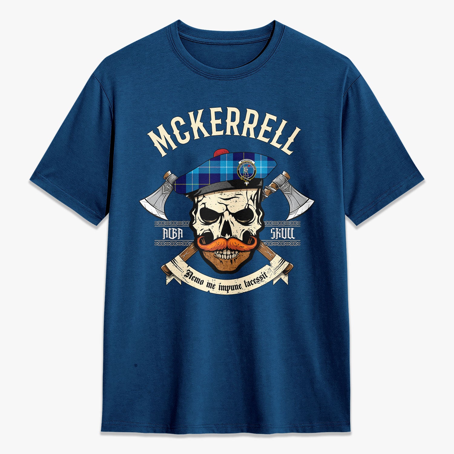 McKerrell Tartan Crest 2D T-shirt - Alba Skull Style