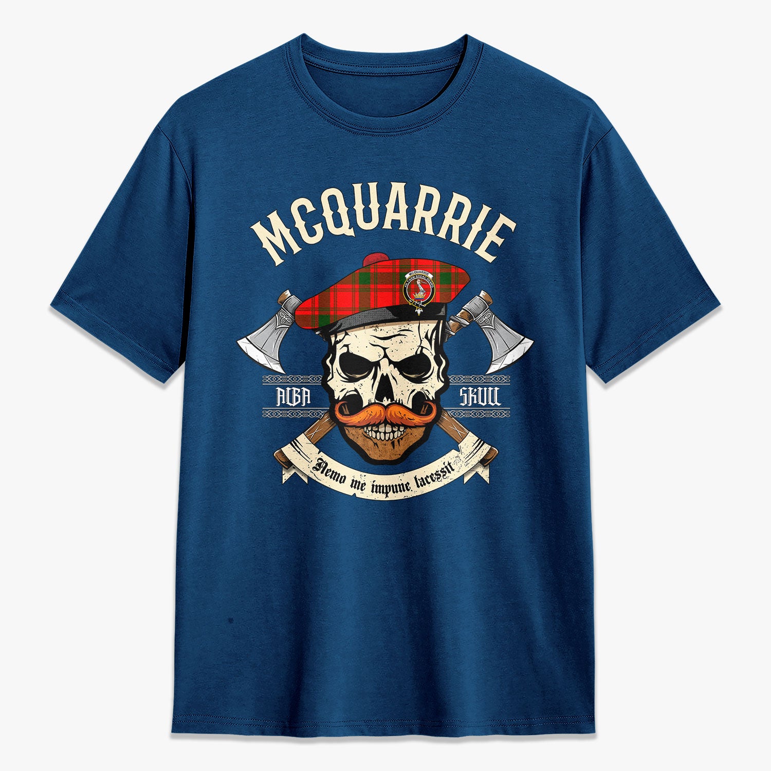 McQuarrie Tartan Crest 2D T-shirt - Alba Skull Style