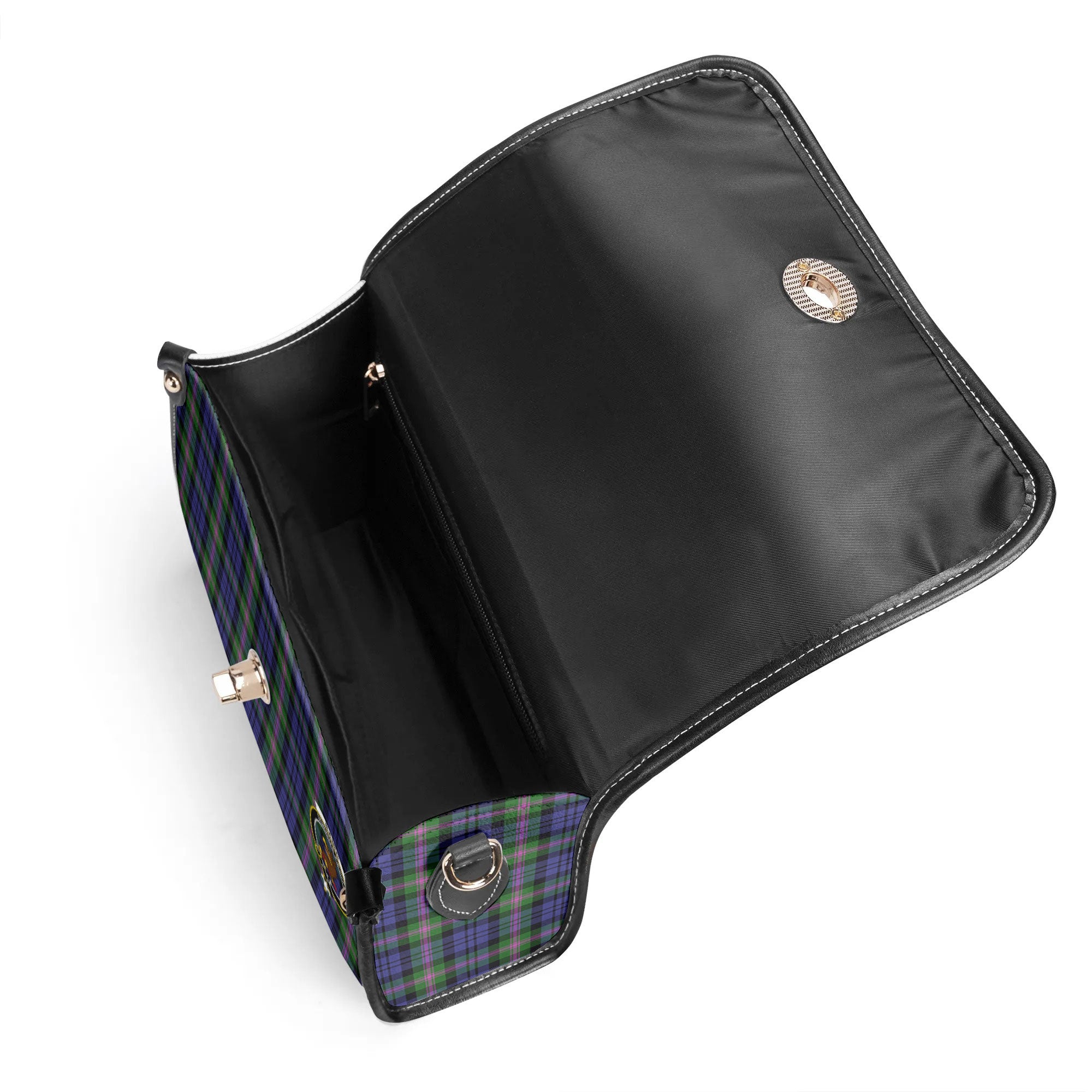 Baird Modern Tartan Crest Satchel Bag