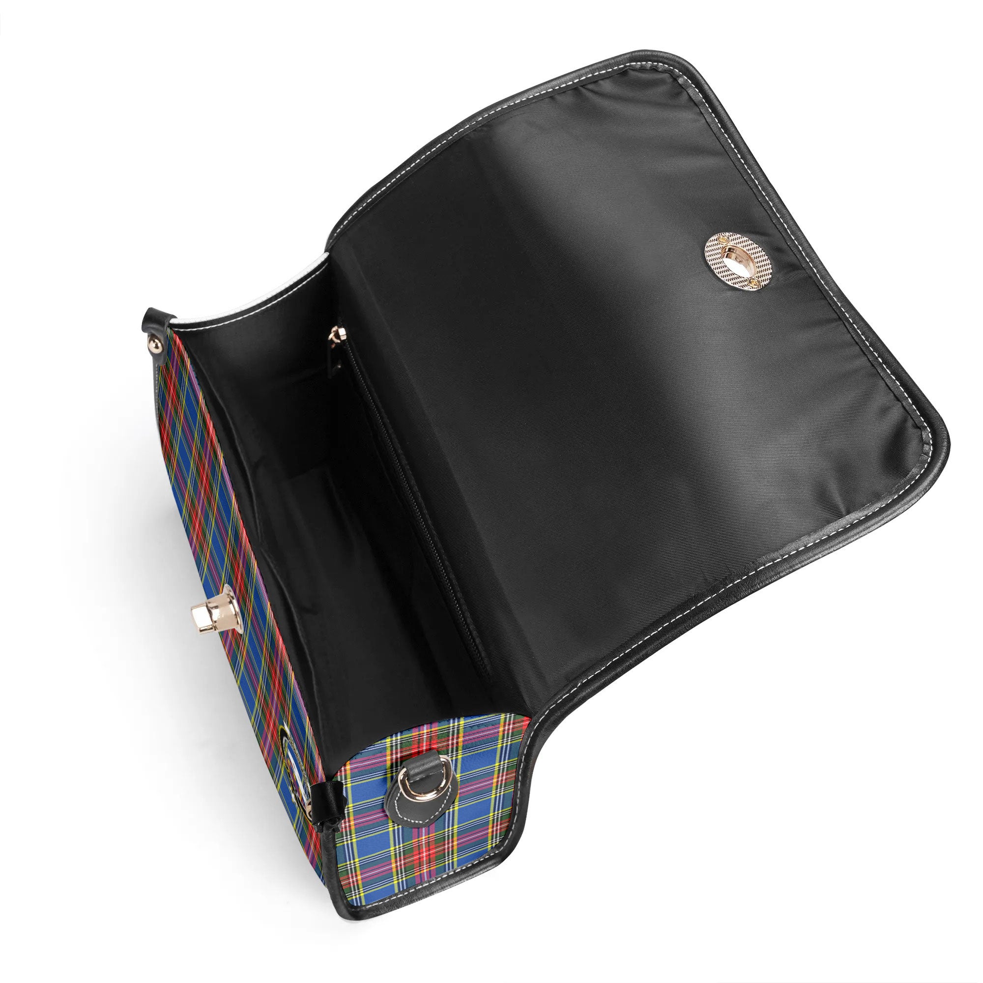 Bethune Modern Tartan Crest Satchel Bag