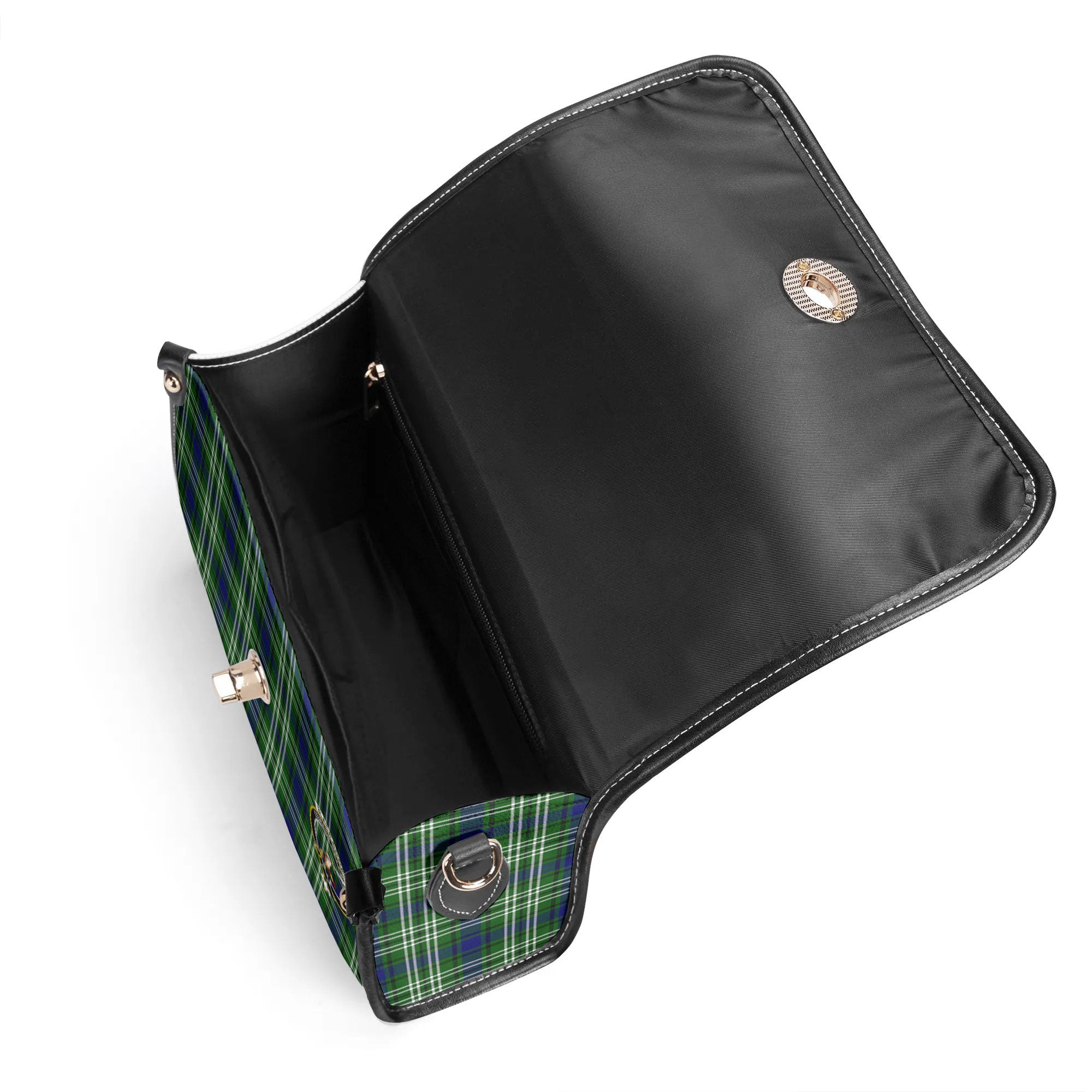 Blackadder Tartan Crest Satchel Bag