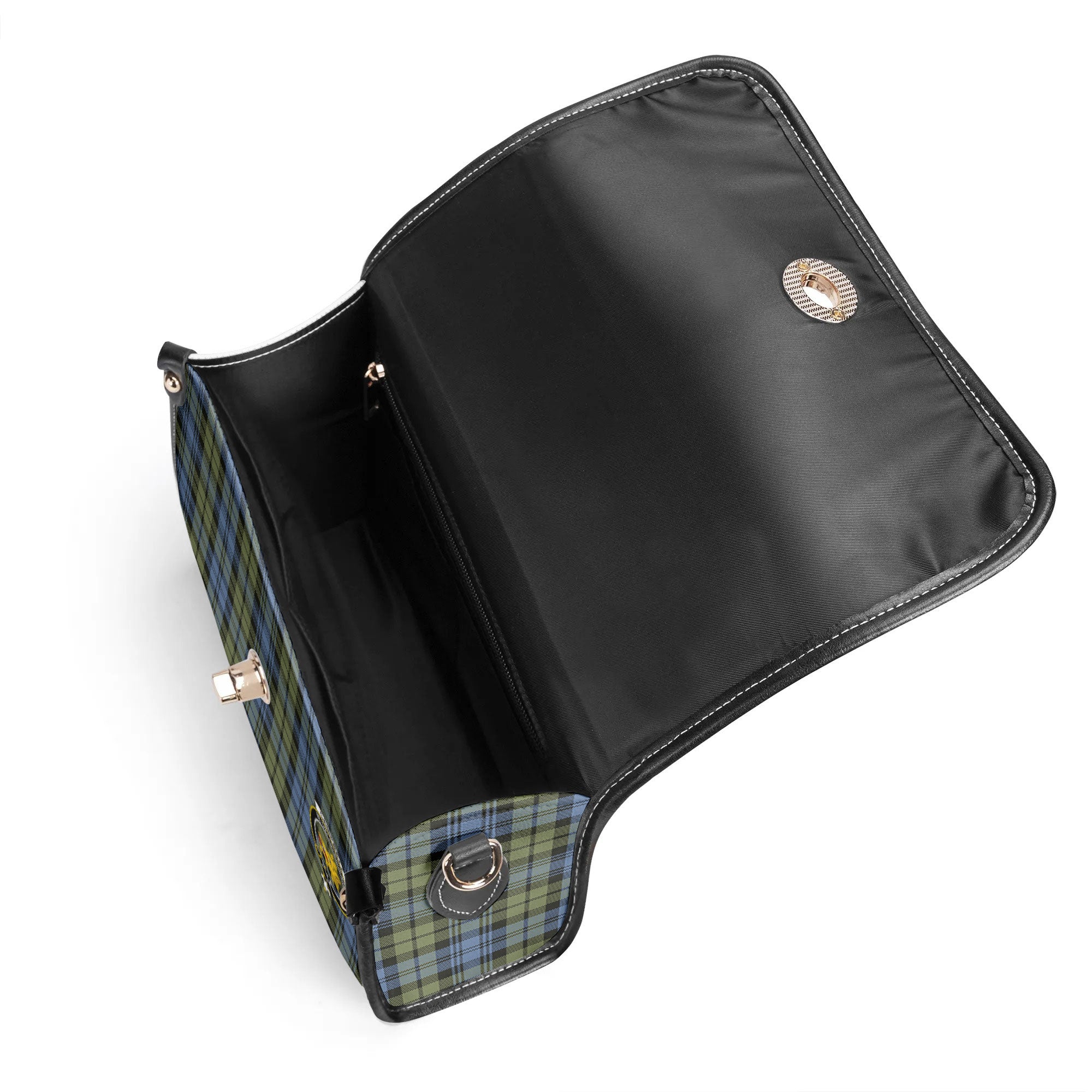 Campbell Faded Tartan Crest Satchel Bag