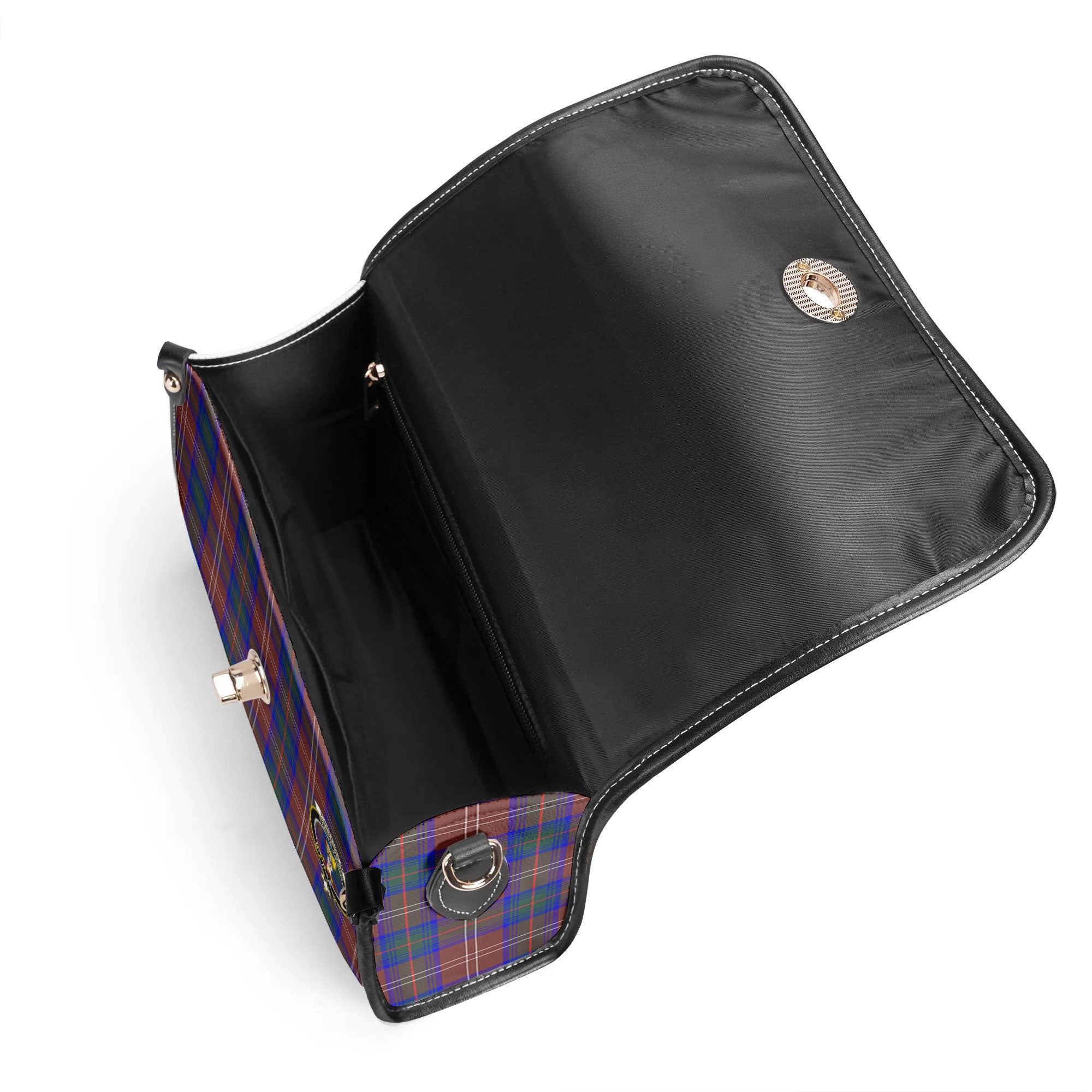Chisholm Hunting Modern Tartan Crest Satchel Bag