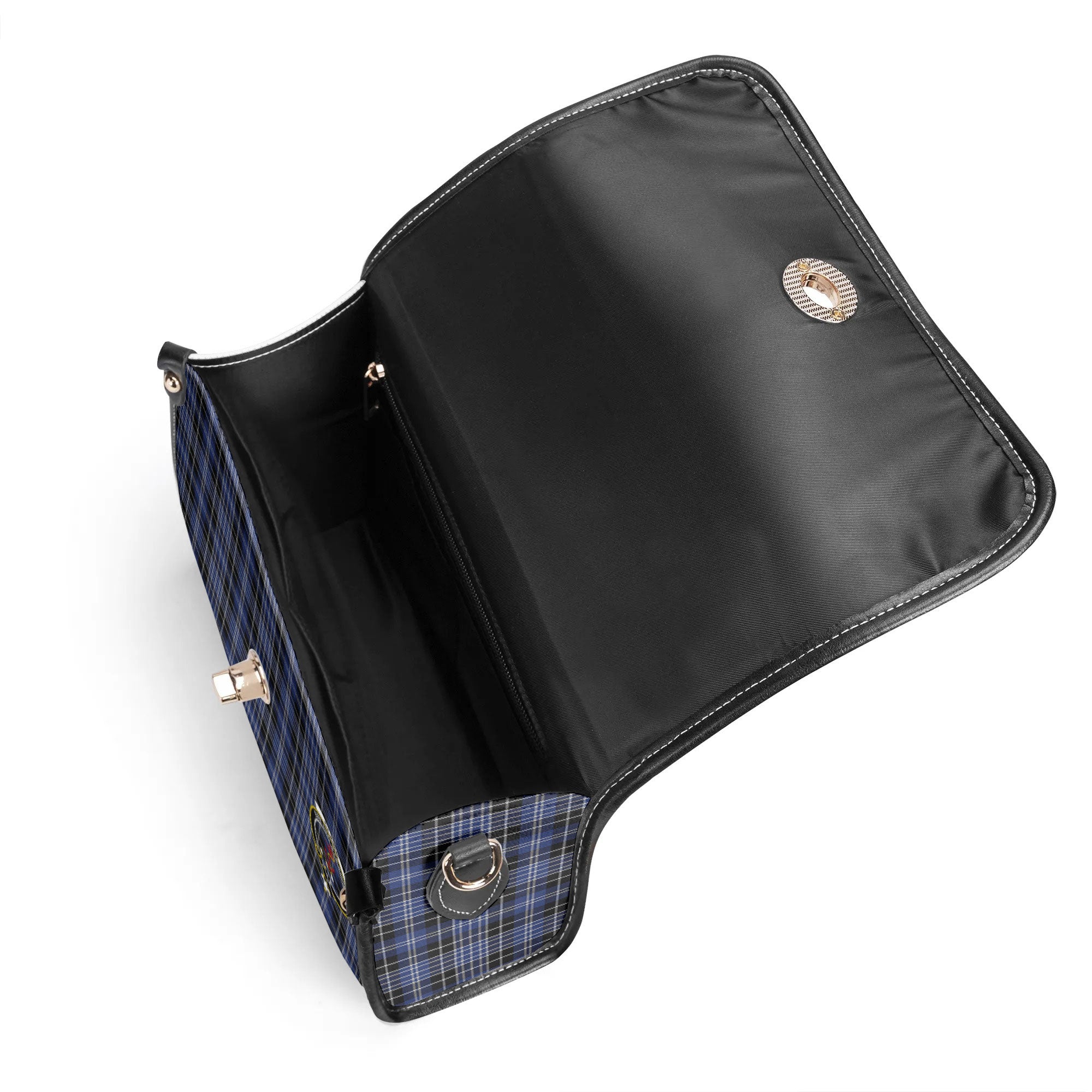 Clark Modern Tartan Crest Satchel Bag