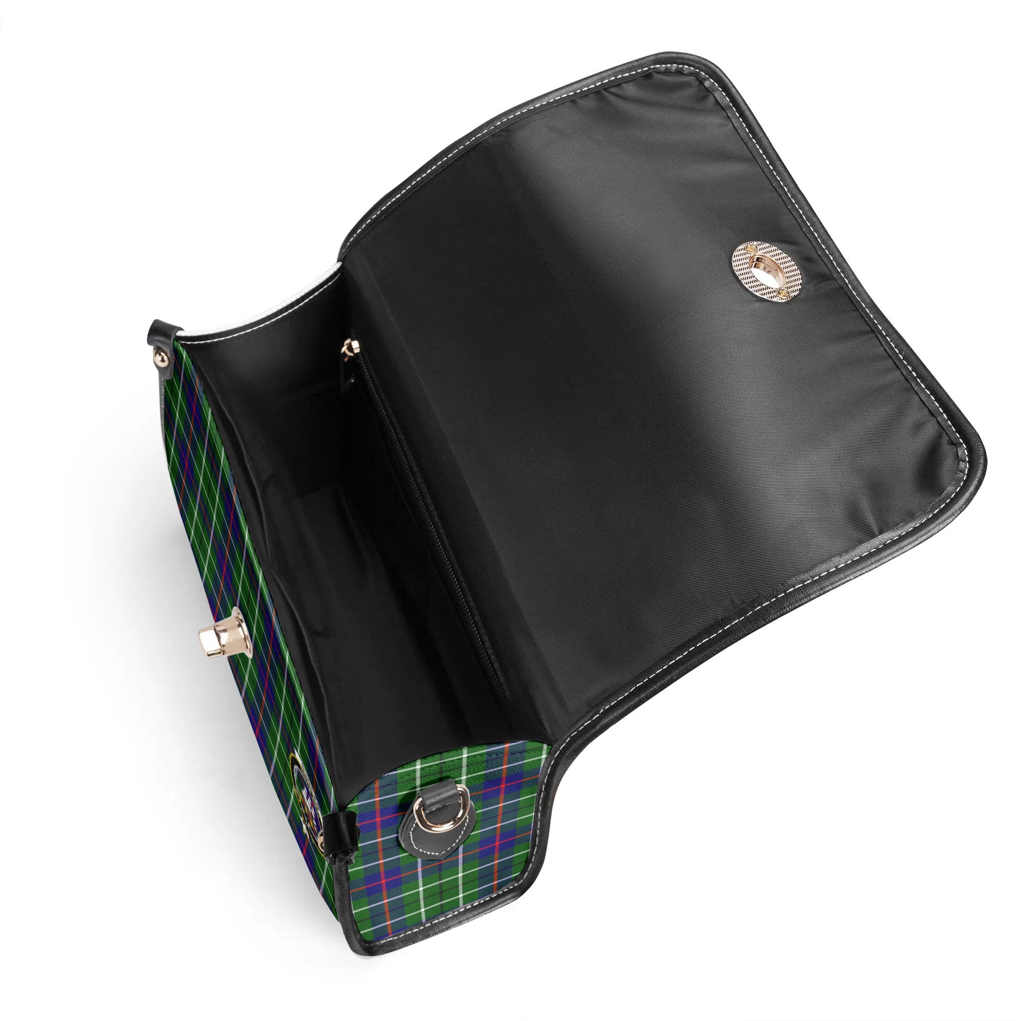 Duncan Modern Tartan Crest Satchel Bag