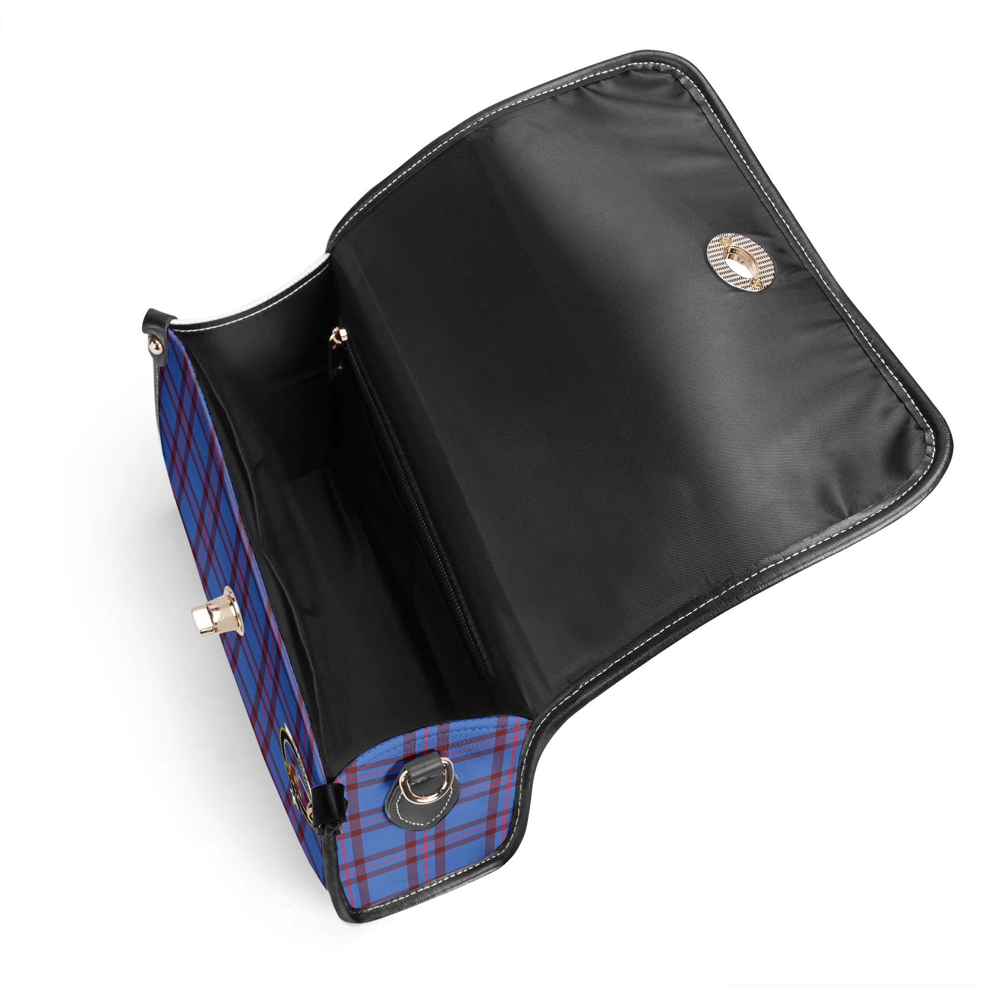 Elliott Modern Tartan Crest Satchel Bag