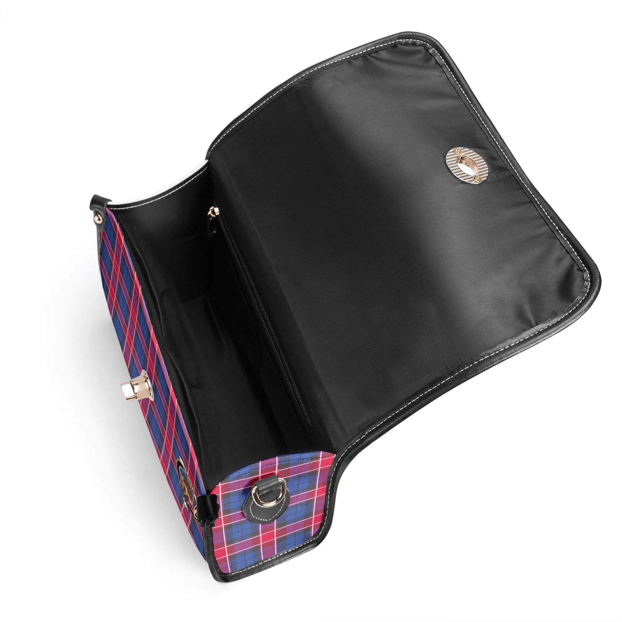 Graham of Menteith Red Tartan Crest Satchel Bag