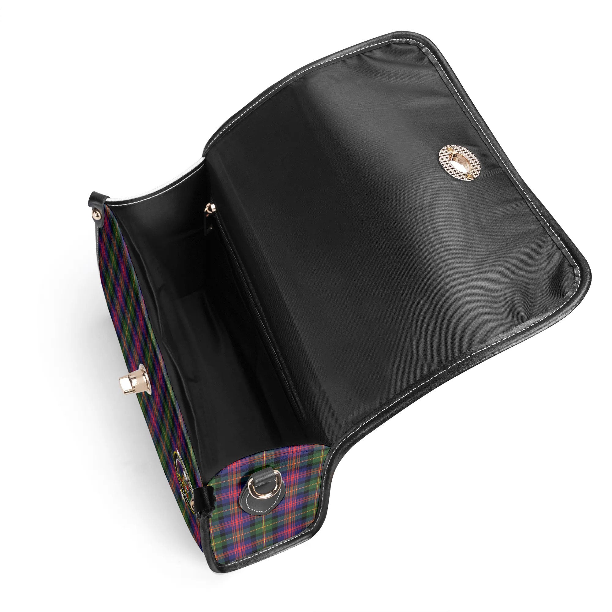 MacLennan Modern Tartan Crest Satchel Bag