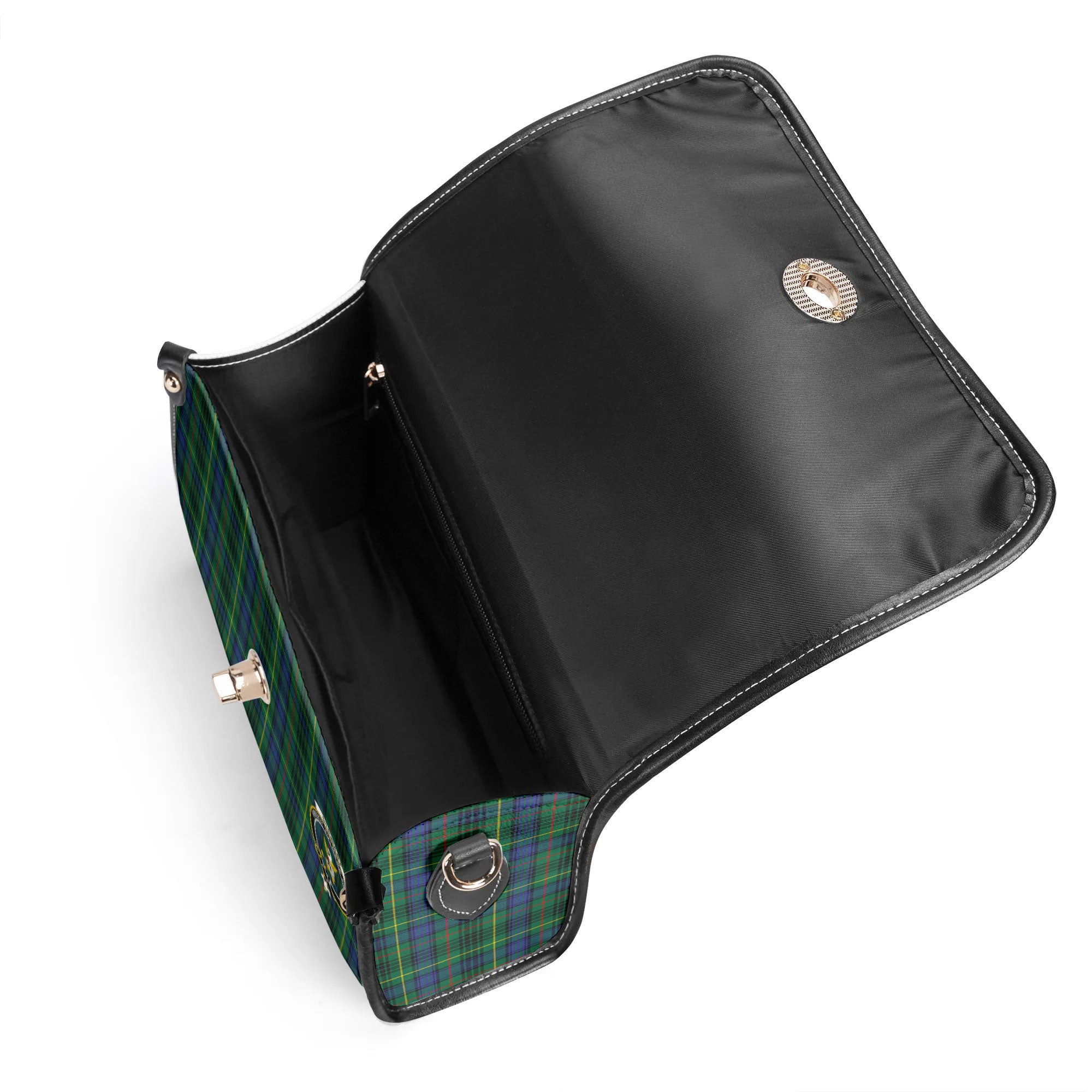 Stewart Hunting Modern Tartan Crest Satchel Bag
