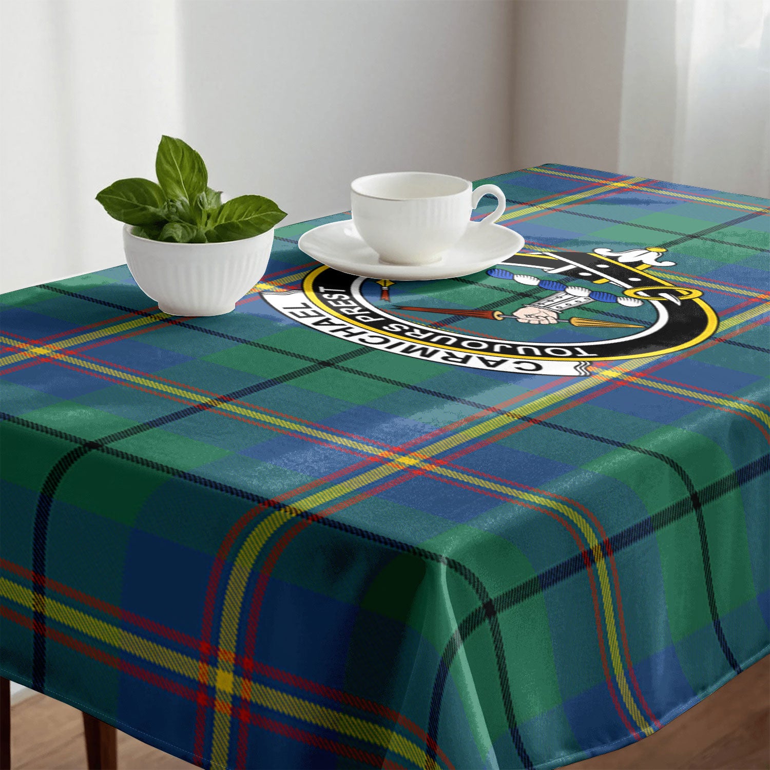 Carmichael Ancient Tartan Crest Tablecloth