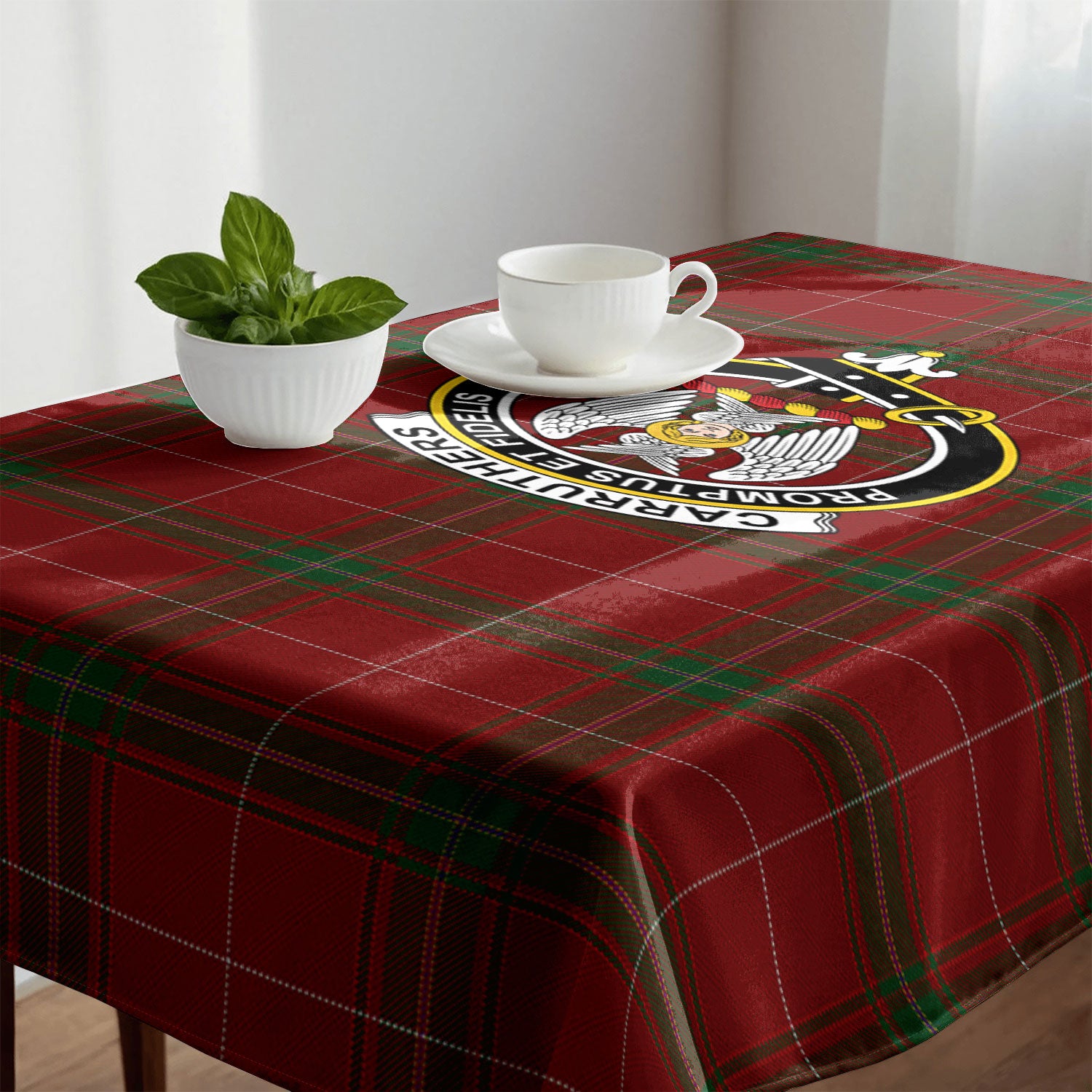 Carruthers Tartan Crest Tablecloth
