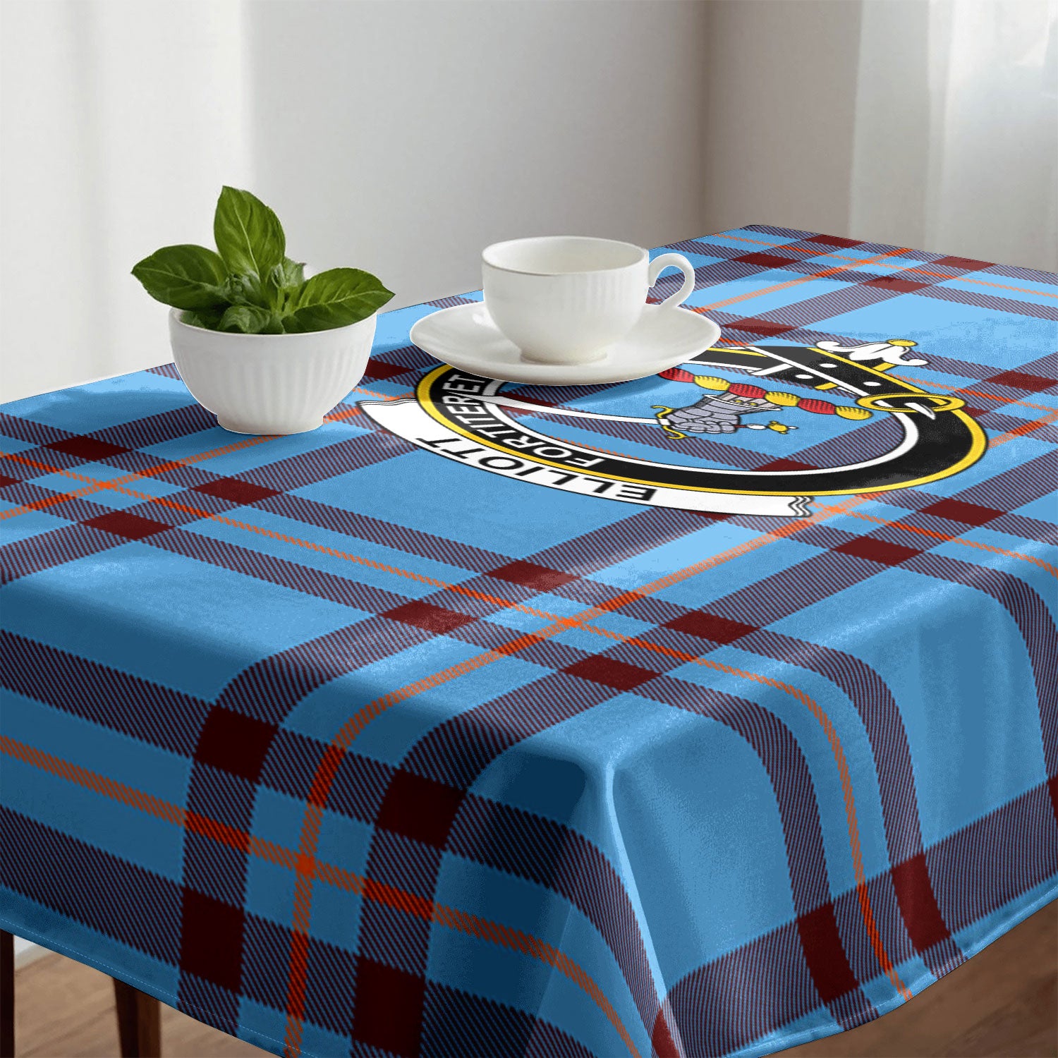 Elliott Ancient Tartan Crest Tablecloth