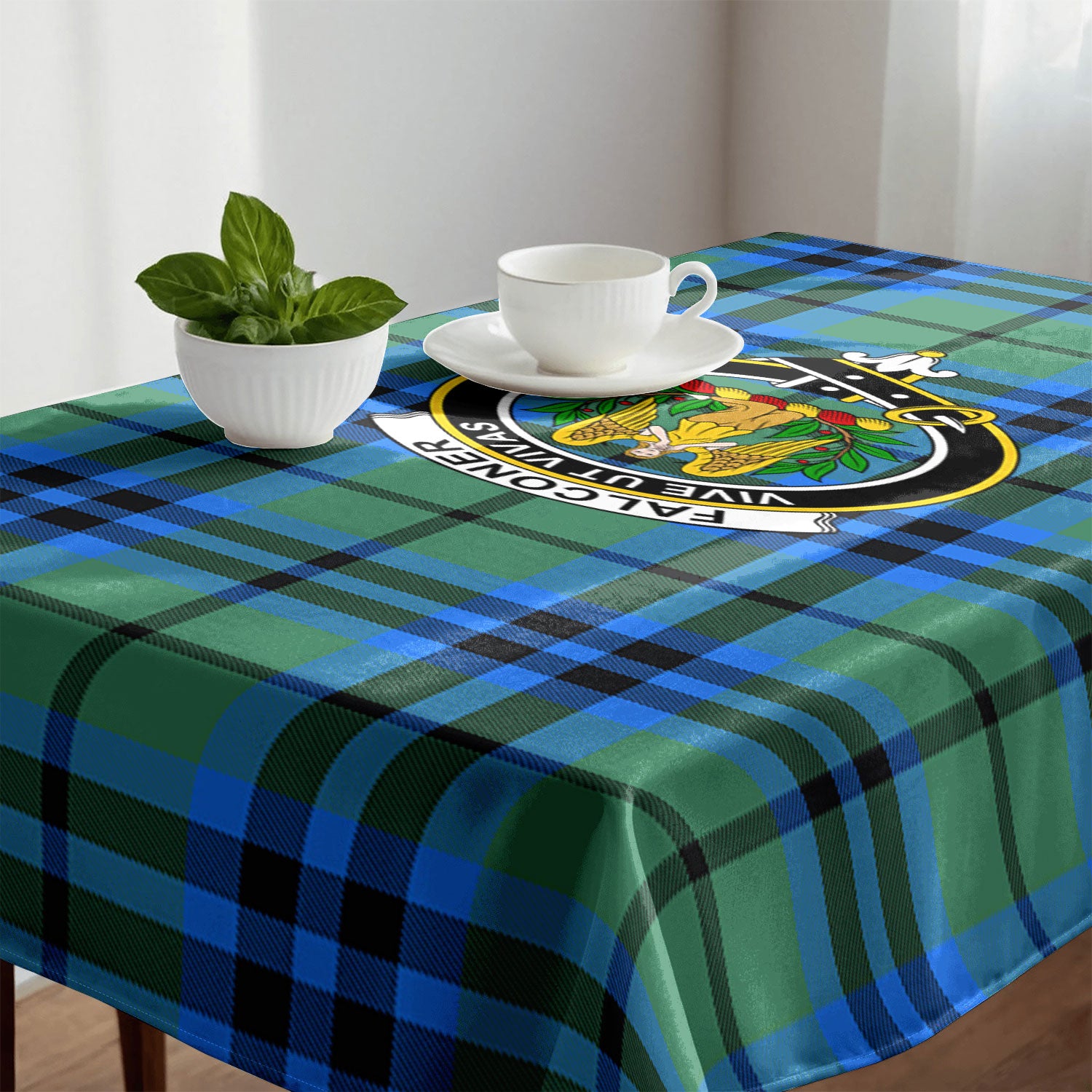 Falconer Tartan Crest Tablecloth